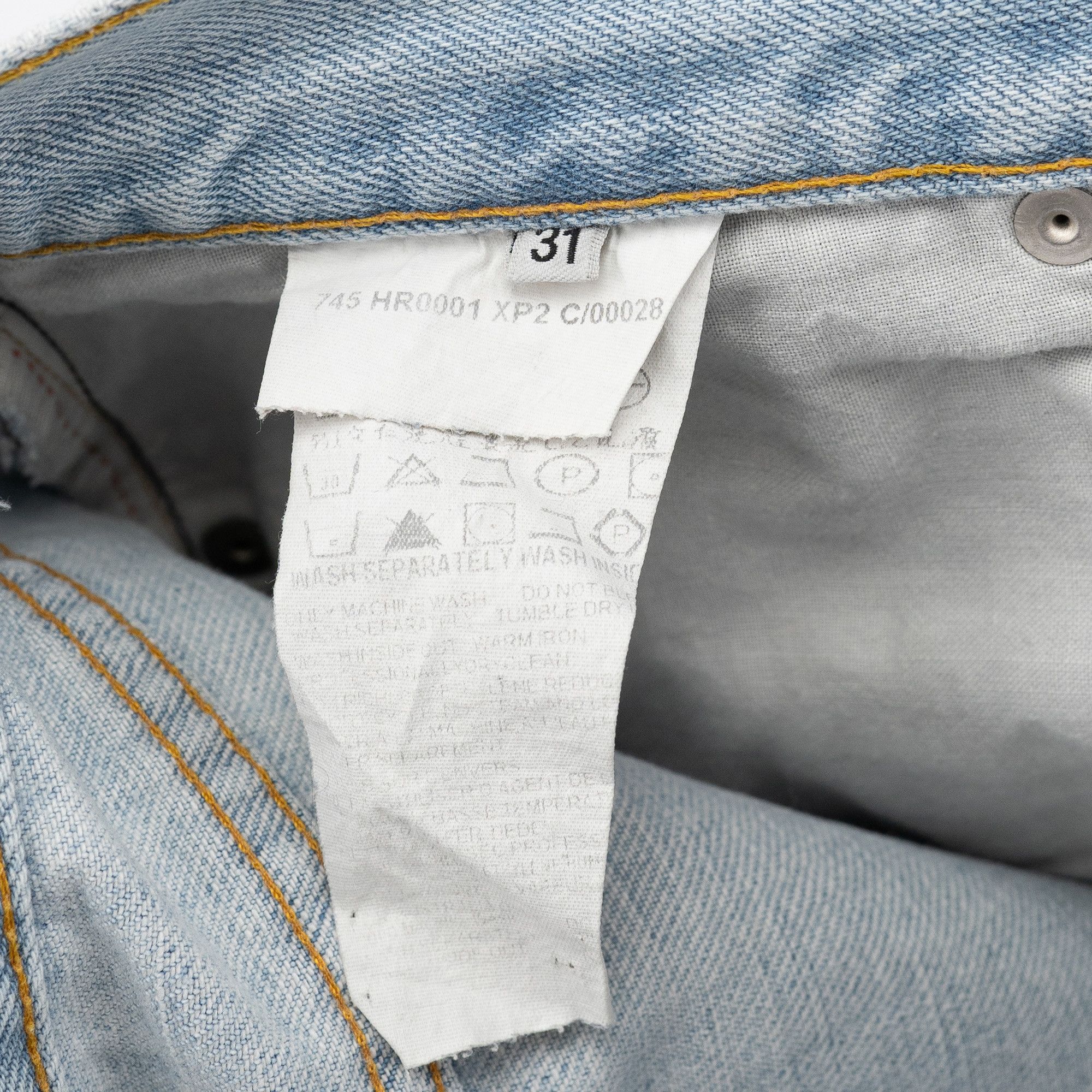 Helmut Lang Vintage Broken Denim Classic 5 Pocket Unhemmed Size US 31 - 9 Thumbnail