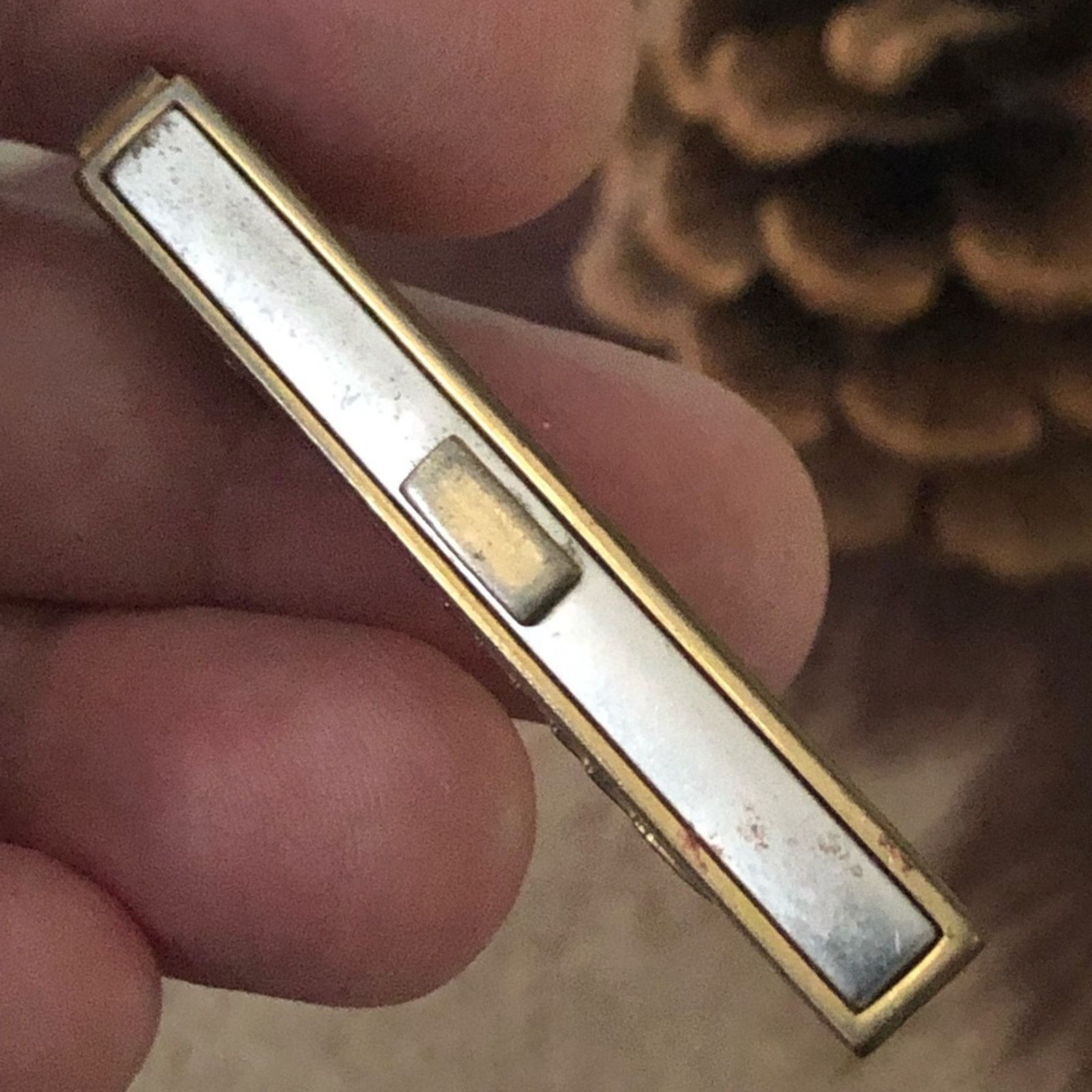 Vintage Vintage men’s Anson signed gold and silver tie bar clip Size ONE SIZE - 4 Thumbnail