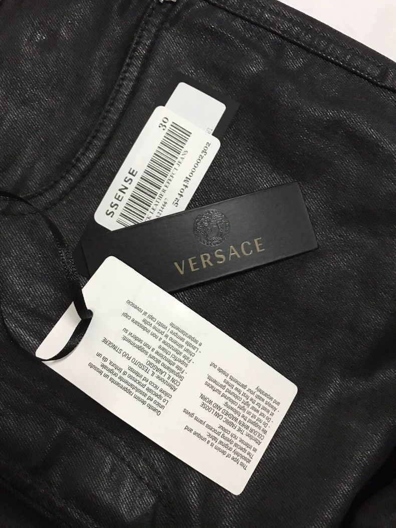 Versace Versace Black imitation leather jeans Size 30" / US 8 / IT 44 - 1 Thumbnail