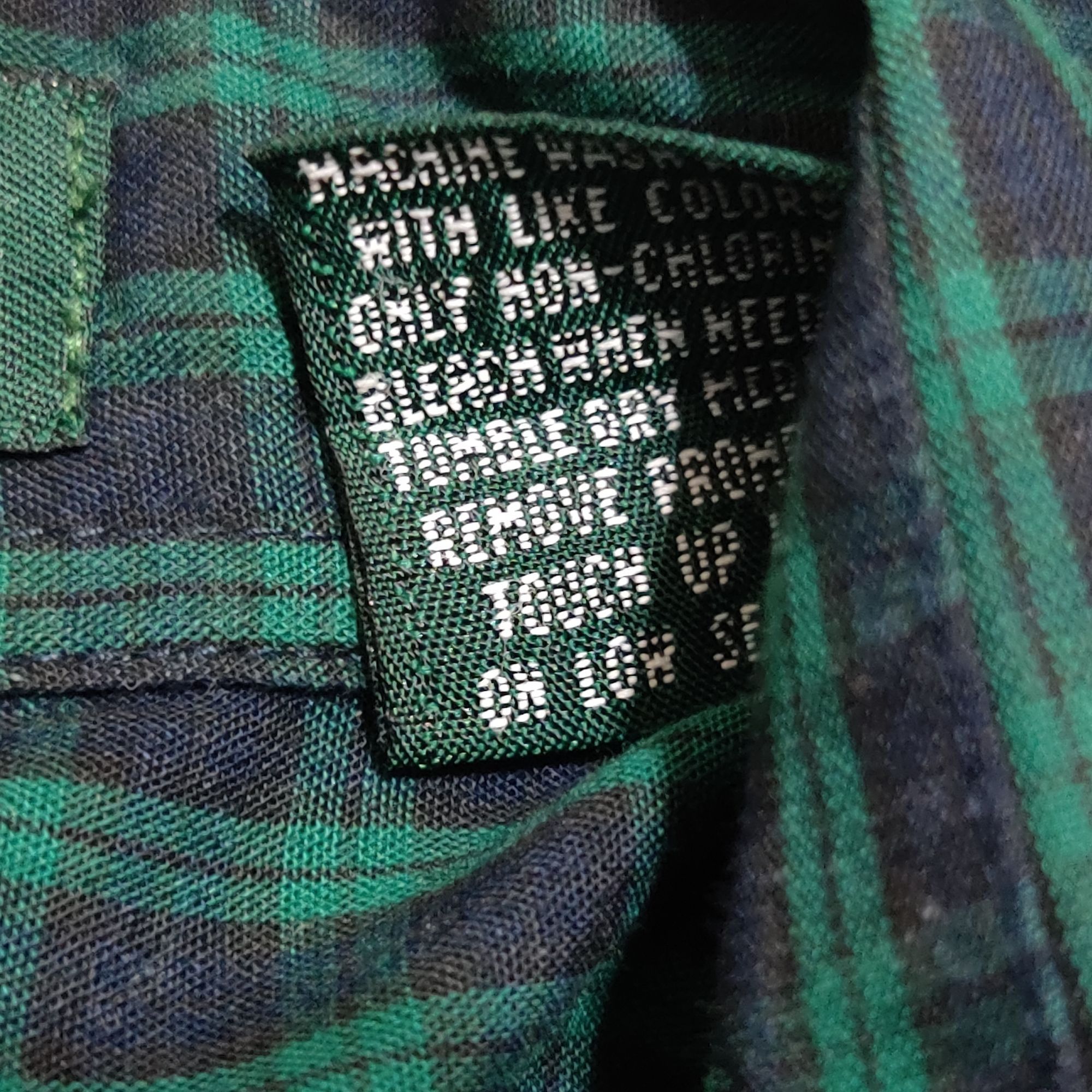Bill Blass Bill Blass M Button Down Shirt Green Navy Plaid Long Sleeve Size US M / EU 48-50 / 2 - 5 Thumbnail