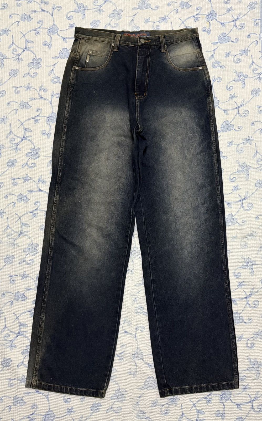 Koman Koman Jeans Straight Cut Jeans Streetwear Denim Size US 33 - 2 Thumbnail