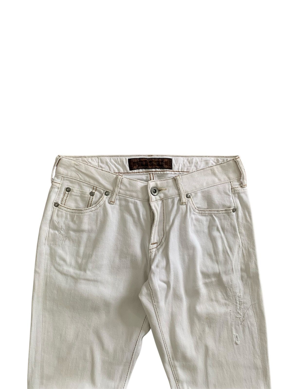 GOA Genuine Vintage GOA Distressed White Jeans Size US 28 / EU 44 - 2 Thumbnail