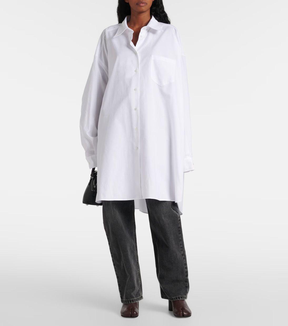 Maison Margiela o1y0625 Long Shirt in White Size XS / US 0-2 / IT 36-38 - 4 Thumbnail
