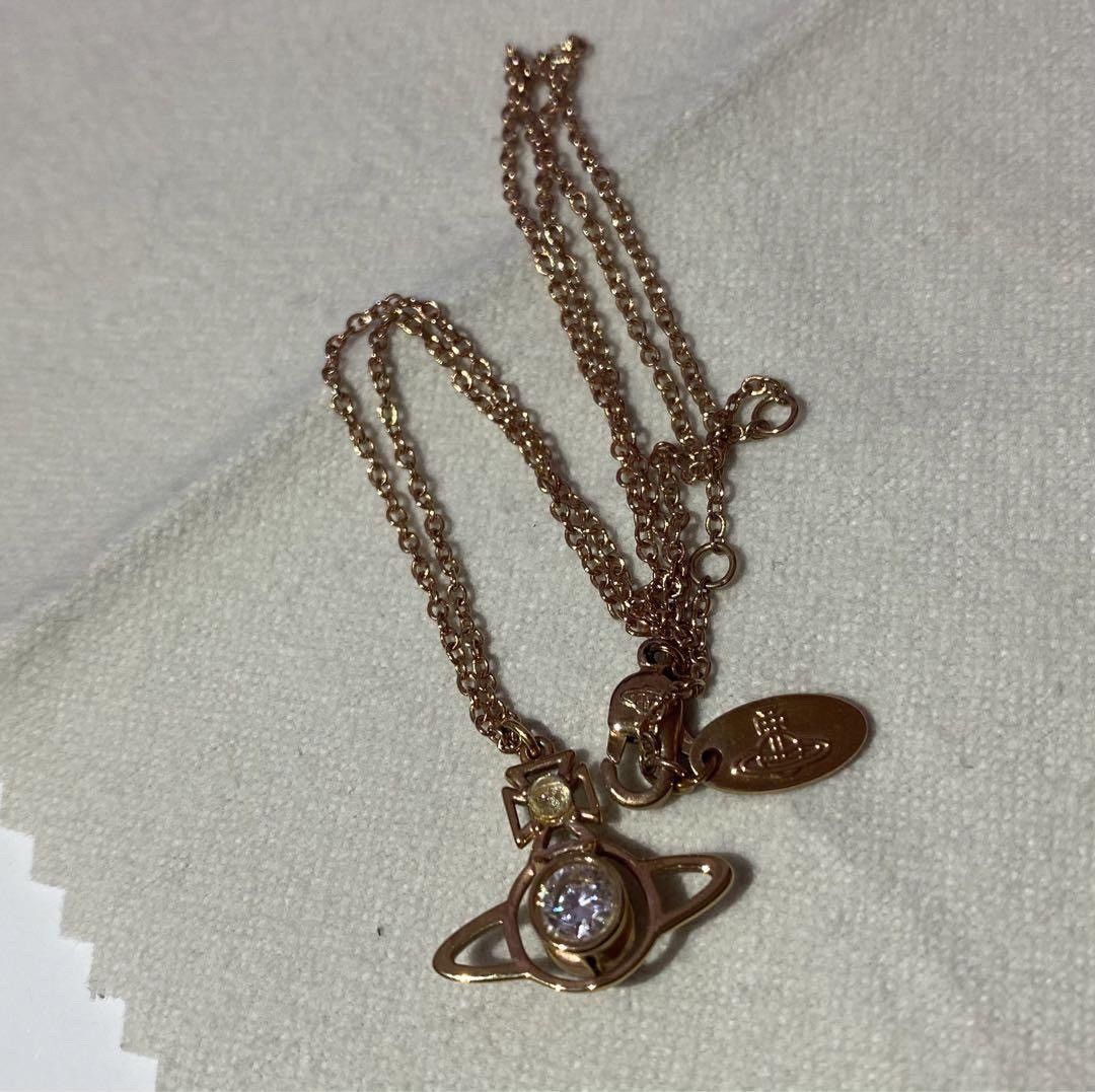 image of Vivienne Westwood Big Diamond Cristal Orb Necklace in Gold, Men's