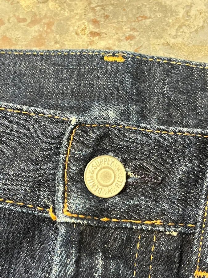 Polo Ralph Lauren 2000s Ralph Lauren Blue Patchwork Effect Slim Denim Jeans Size US 33 - 12 Thumbnail