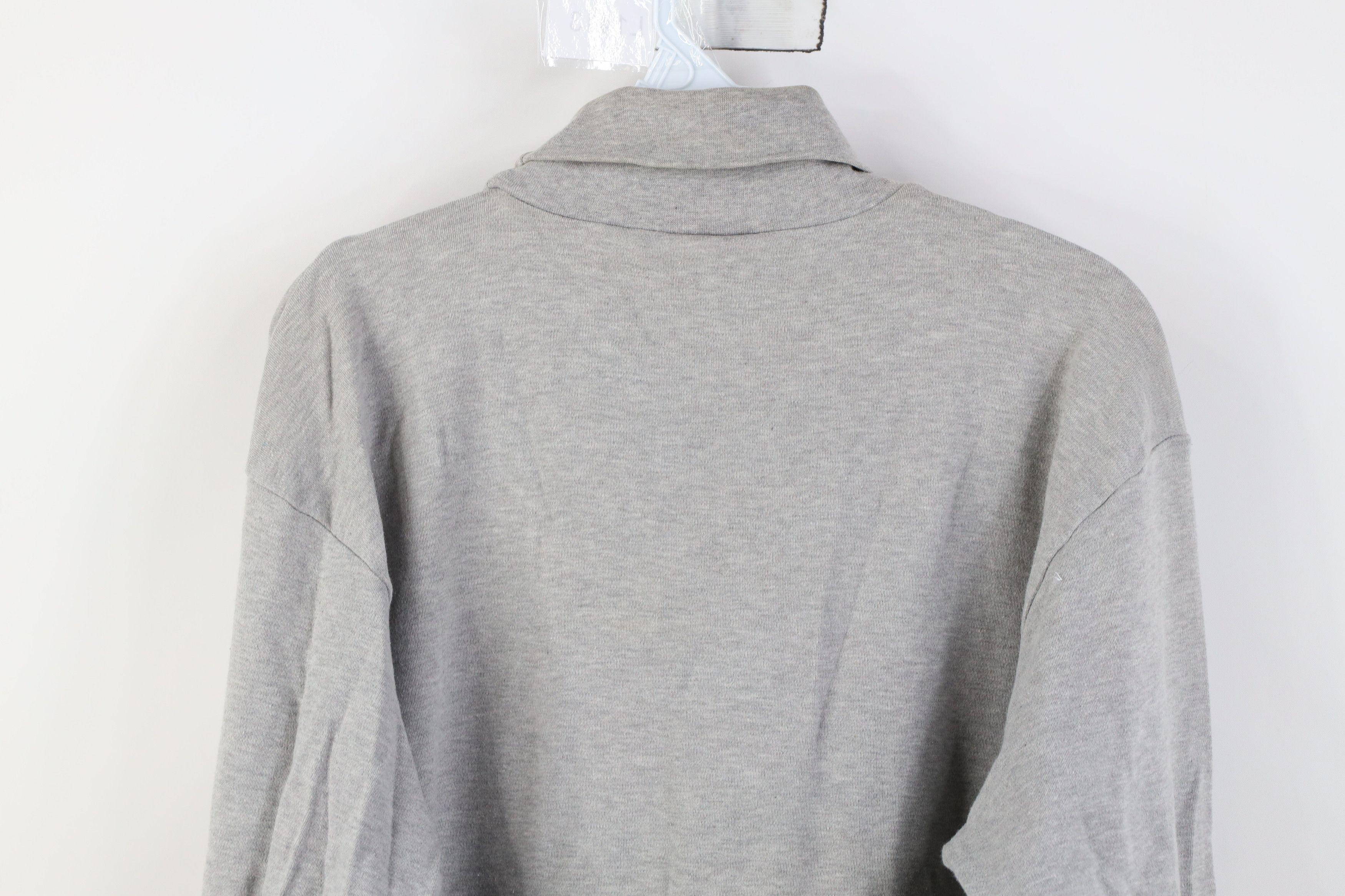 Eddie Bauer Vintage 90s Eddie Bauer Turtleneck T-Shirt Heather Gray Size L / US 10 / IT 46 - 10 Thumbnail