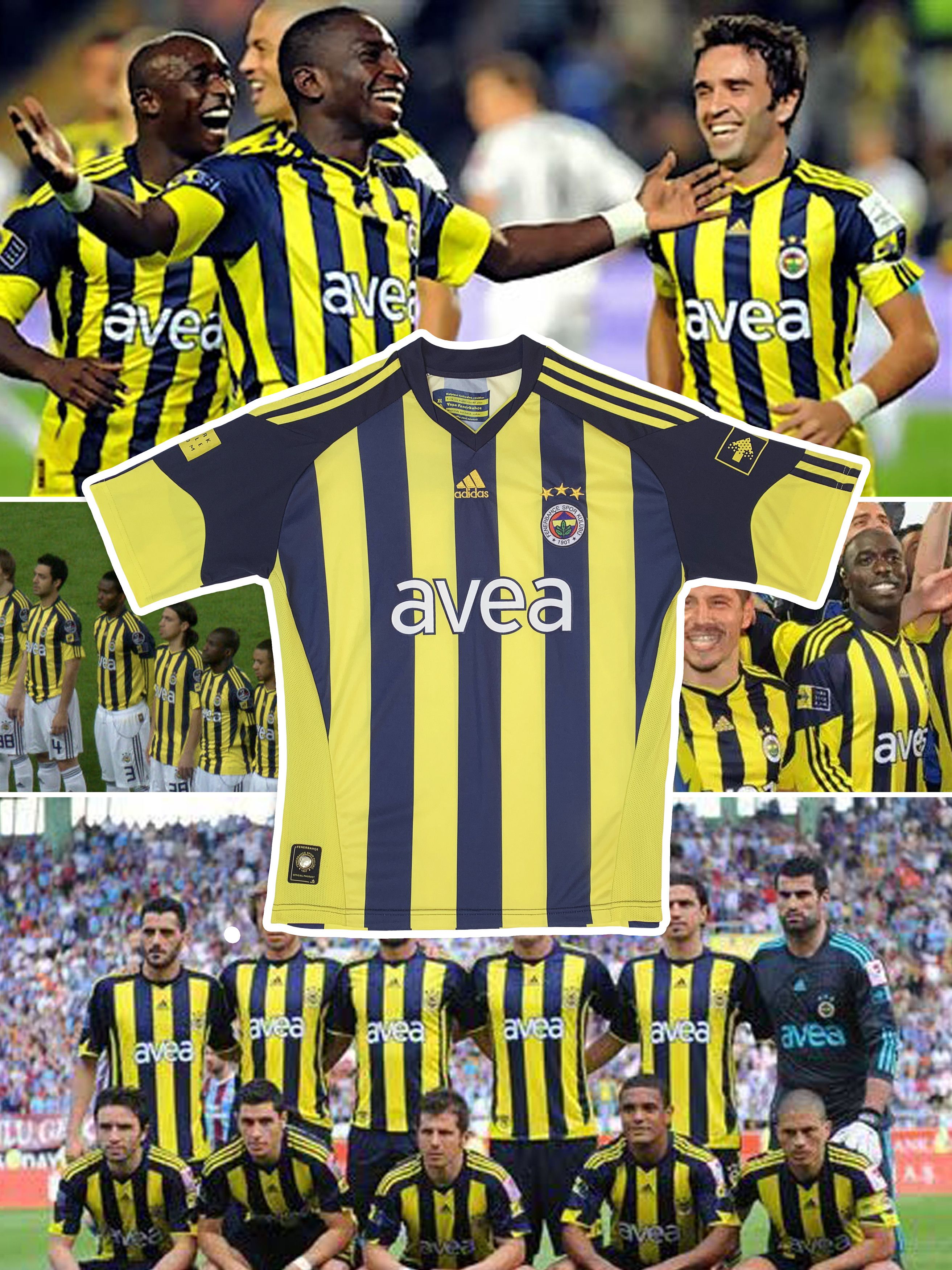 Adidas ADIDAS FENERBAHCE Jersey Football Soccer 2010 2011 Home Kit Size US L / EU 52-54 / 3 - 1 Thumbnail