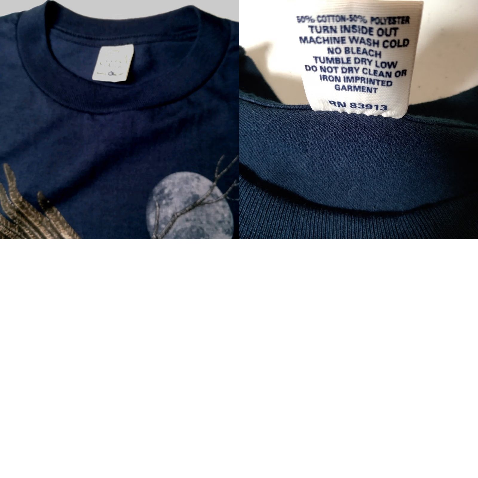 Cotton On VINTAGE Bald Eagle Shirt Men XL Blue Nature Graphic Moon Tree Cotton Grove Size US XL / EU 56 / 4 - 8 Thumbnail