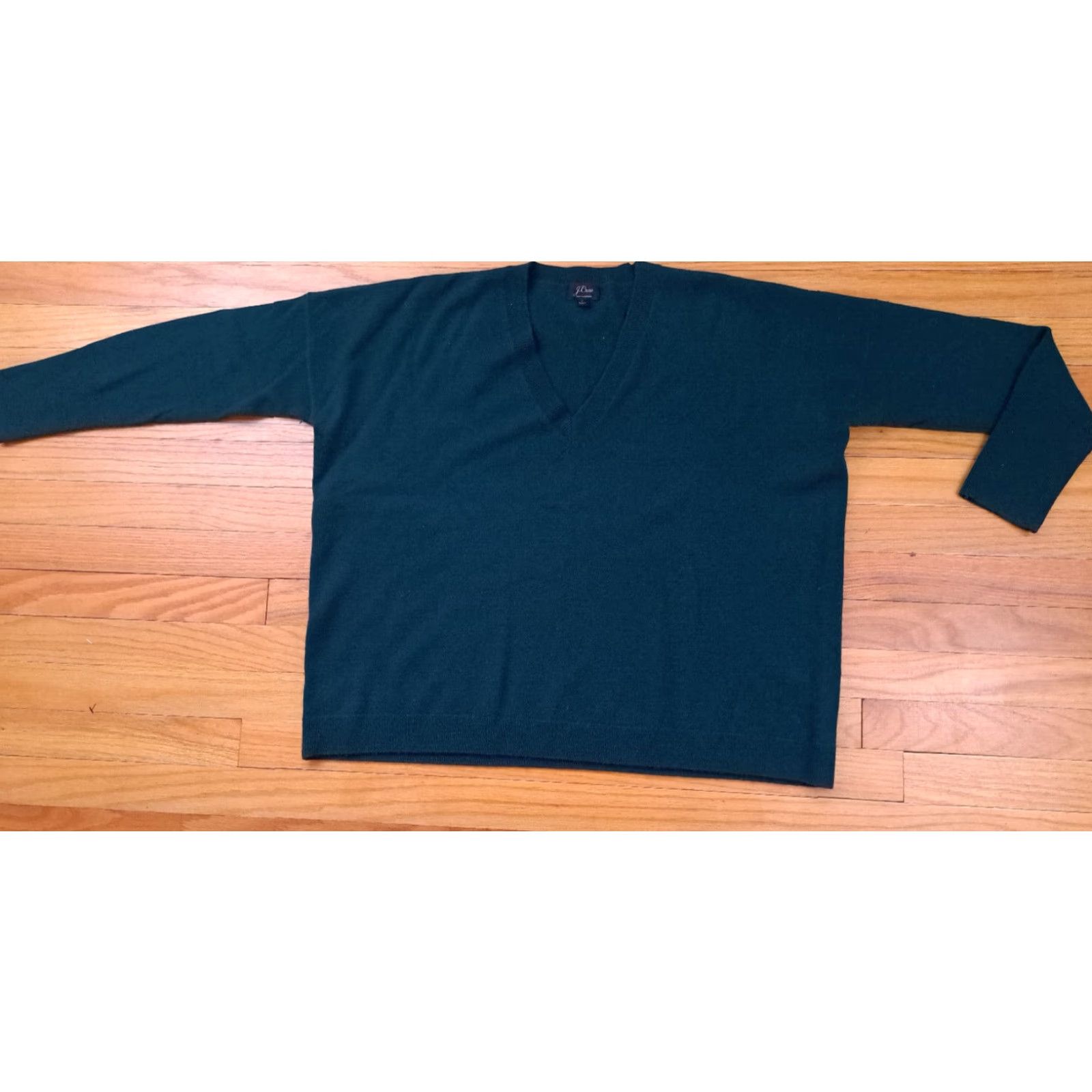 J.Crew VINTAGE J.CREW Sweater Green L Lambswool V-Neck Unisex Adults Pullover Large Size Regular Mens/Womens Size US L / EU 52-54 / 3 - 2 Thumbnail