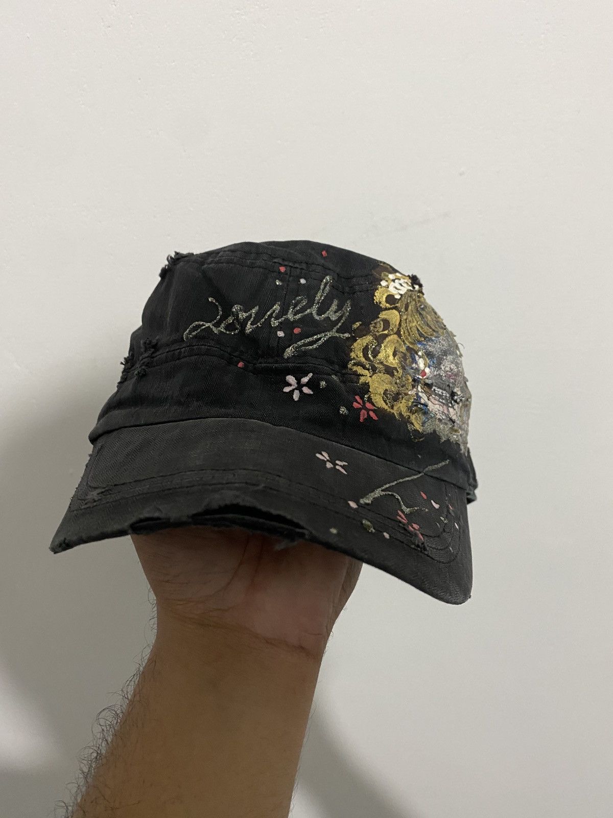 If Six Was Nine 💸BINDINGOFFER💸Japanese Cadet Hat Distressed Styled Size ONE SIZE - 3 Thumbnail