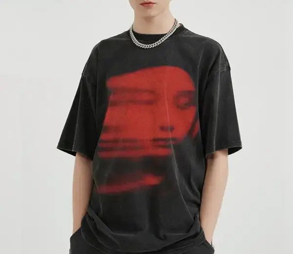 Japanese Brand Kanako x Hoshi Red Phantoms Printed Oversized T Shirt Size US L / EU 52-54 / 3 - 2 Thumbnail
