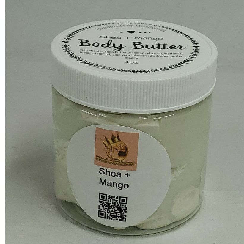 Handmade Shea Mango Body Butter Handmade Natural Moisturizer 4 oz Size ONE SIZE - 1 Thumbnail