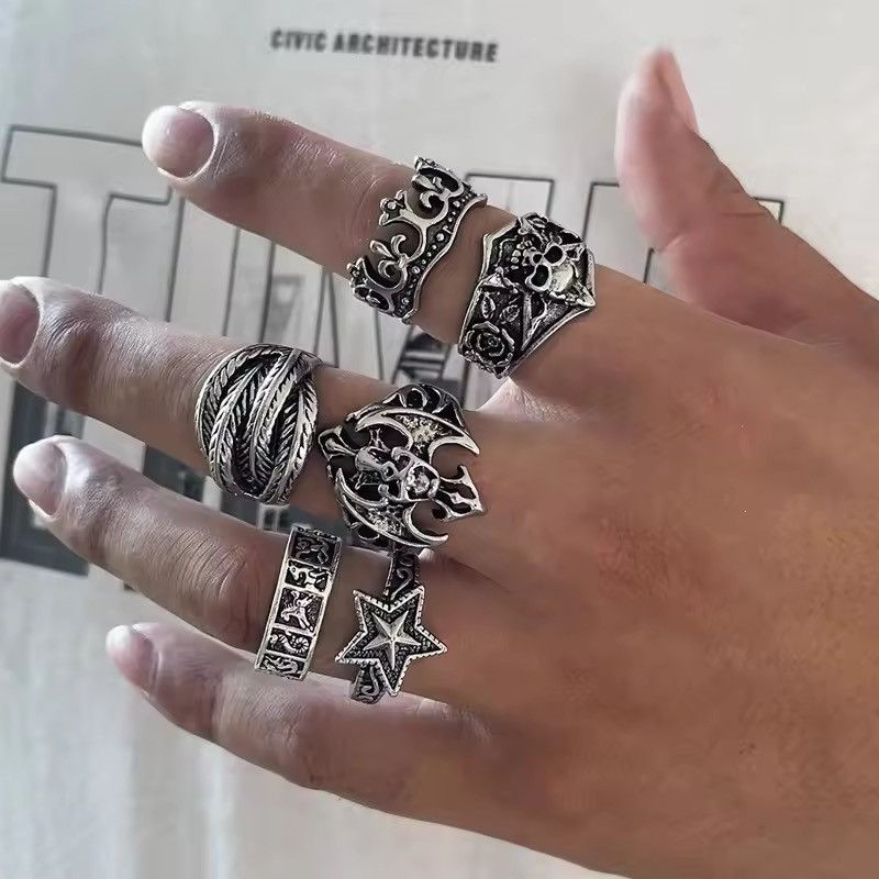 Jewelry Gothic Ring Set Size ONE SIZE - 1 Thumbnail