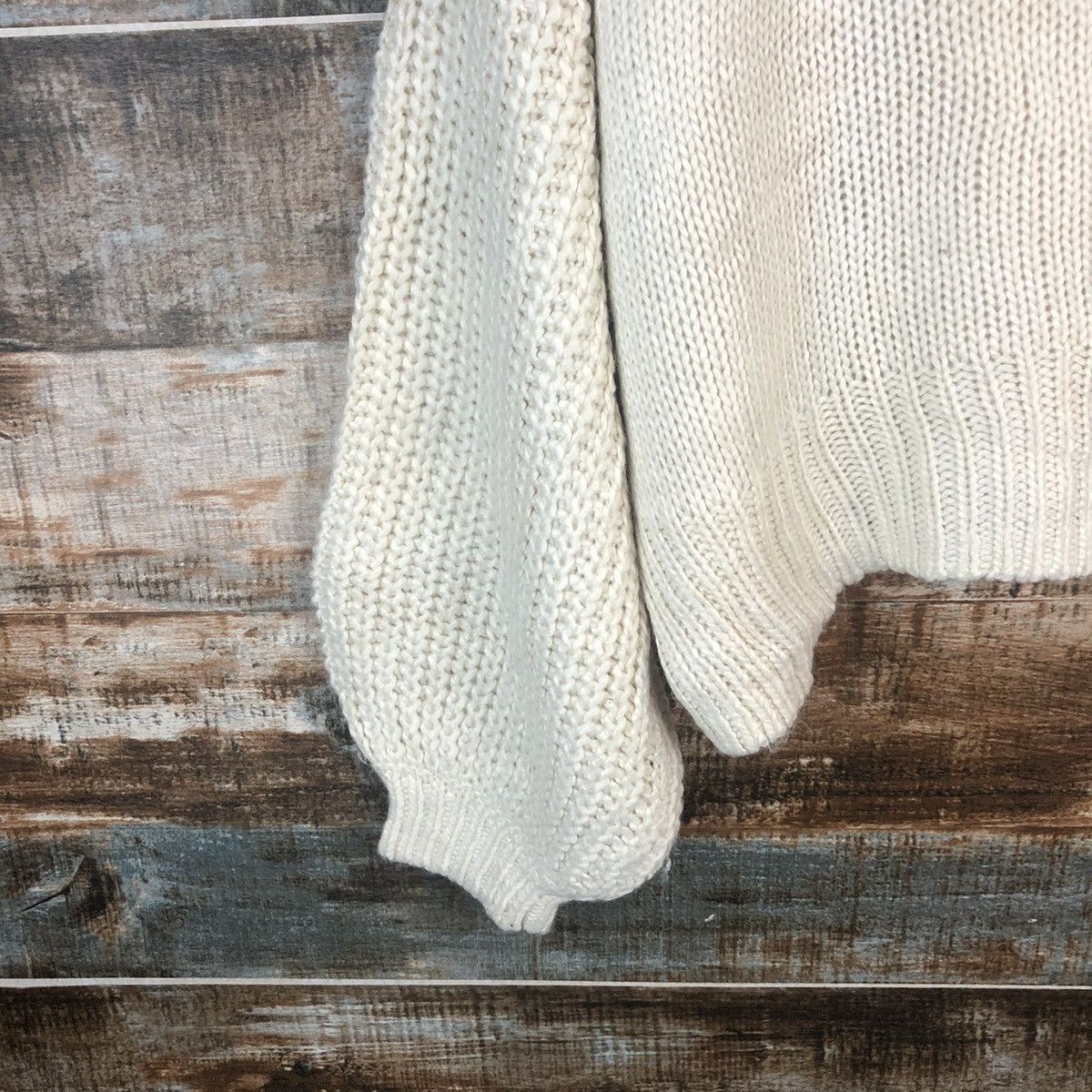 Homespun Knitwear × Japanese Brand Earth Music & Econology White Knitwear #A2260 Size M / US 6-8 / IT 42-44 - 14 Thumbnail