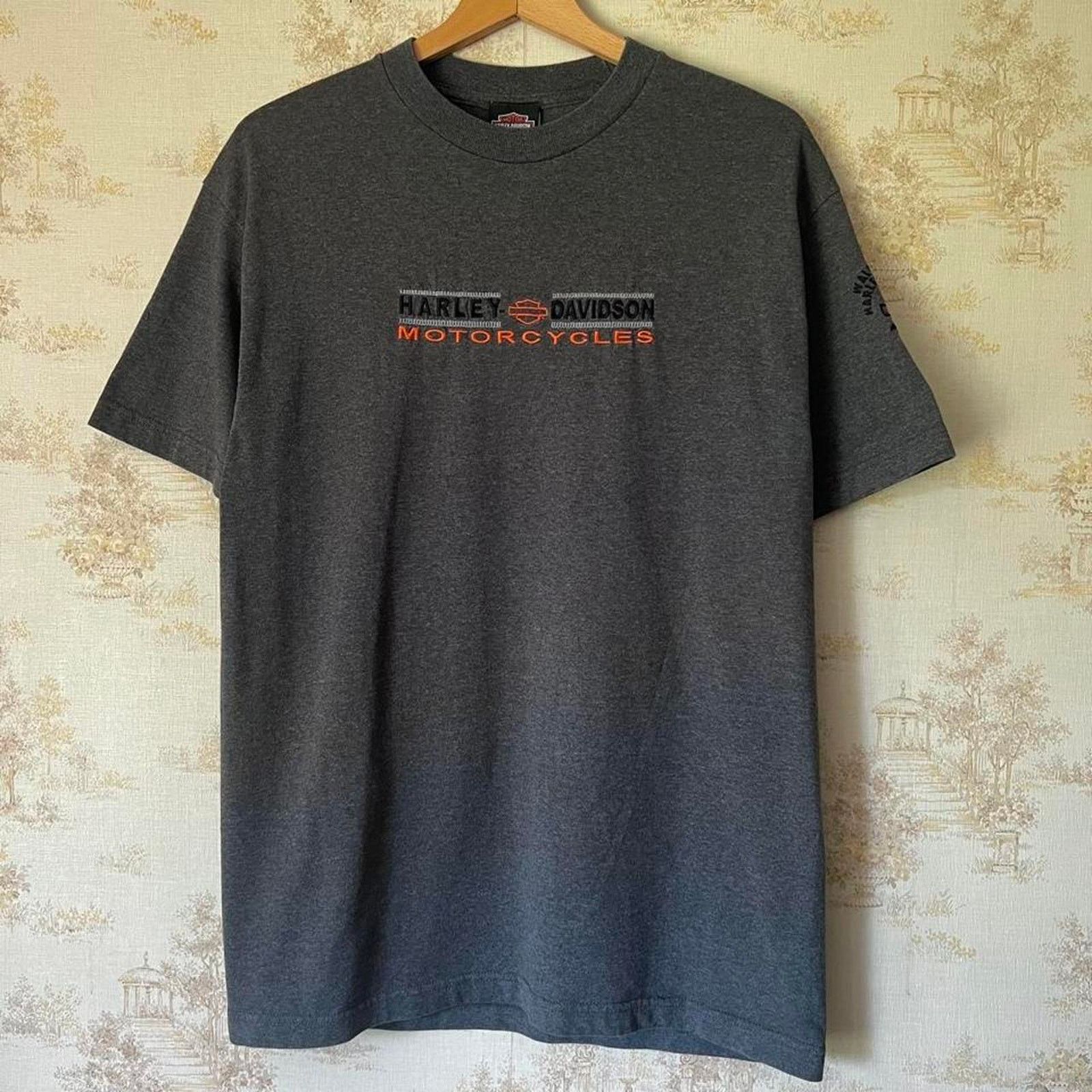 Harley Davidson 00s Harley-Davidson Embroidered Tee | Walters Bros | 20x29.5 Size US M / EU 48-50 / 2 - 2 Thumbnail