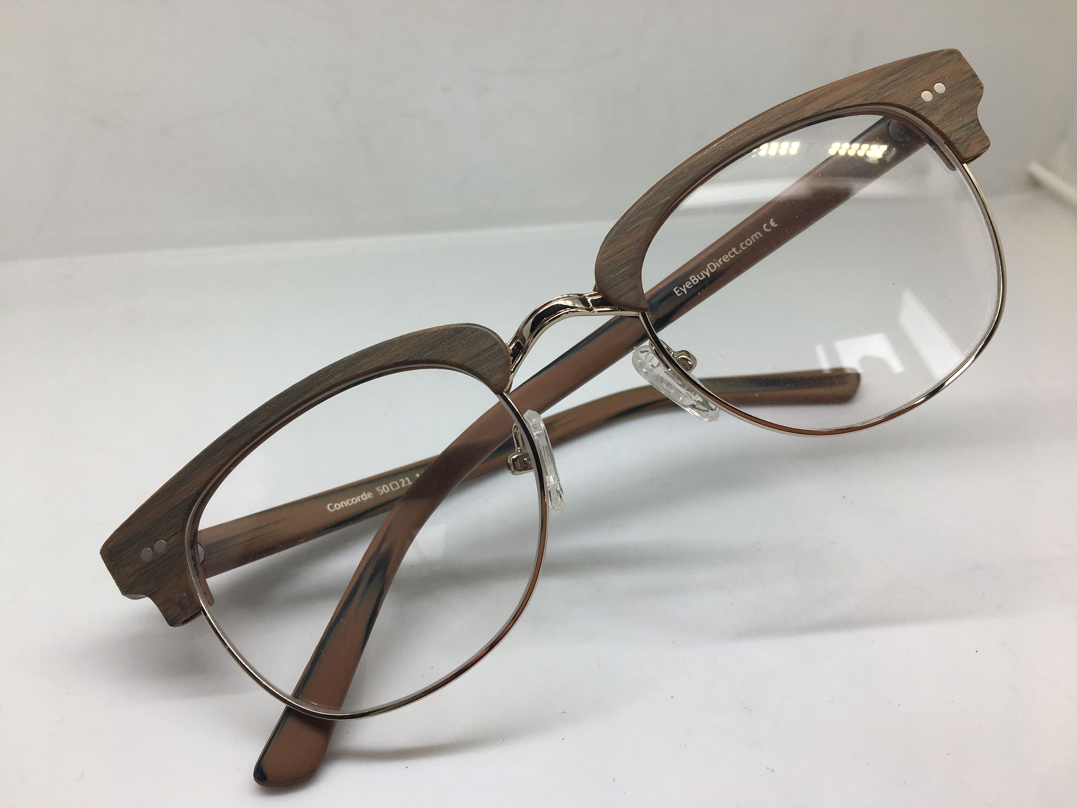 Other Eyebuydirect Concorde Malcolm X Wood SIlver Eyeglasses Size ONE SIZE - 1 Thumbnail