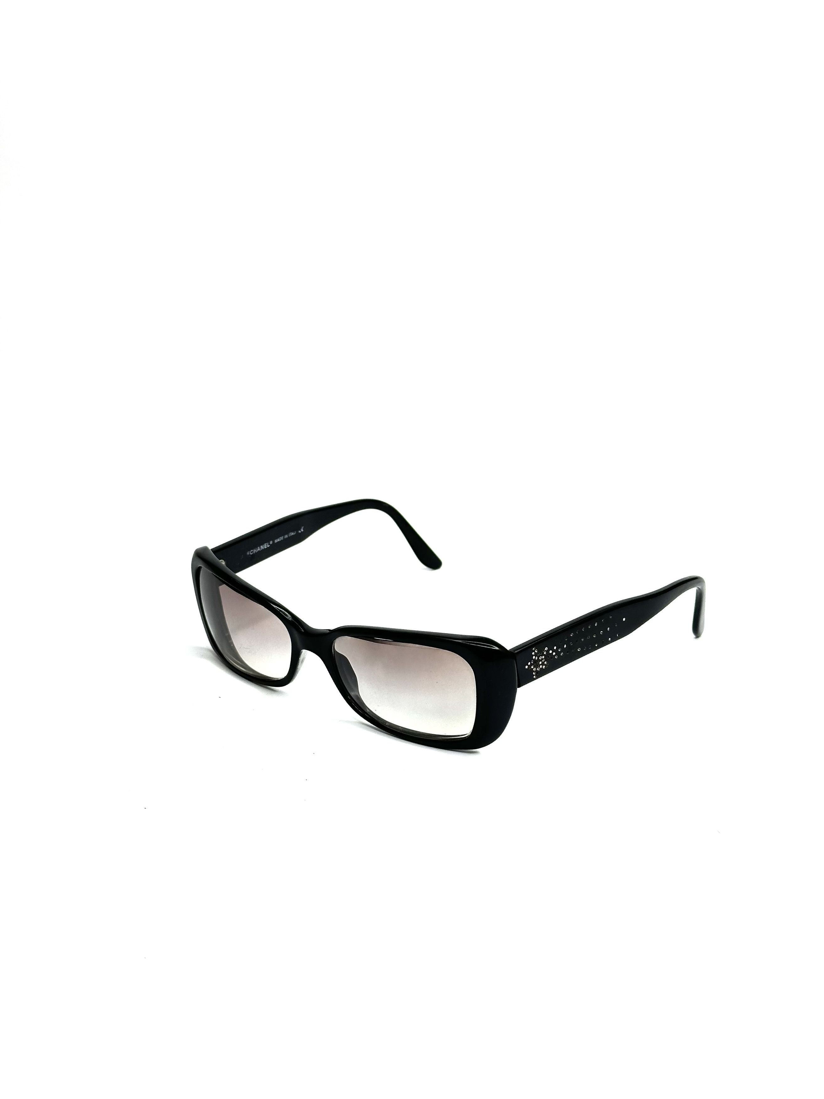 Chanel Chanel shaded slim rhinestones sunglasses Size ONE SIZE - 1 Thumbnail
