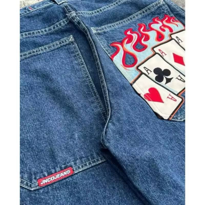 Japanese Brand × Vintage vintage embroidered baggy jeans jnko Size US 36 / EU 52 - 2 Thumbnail