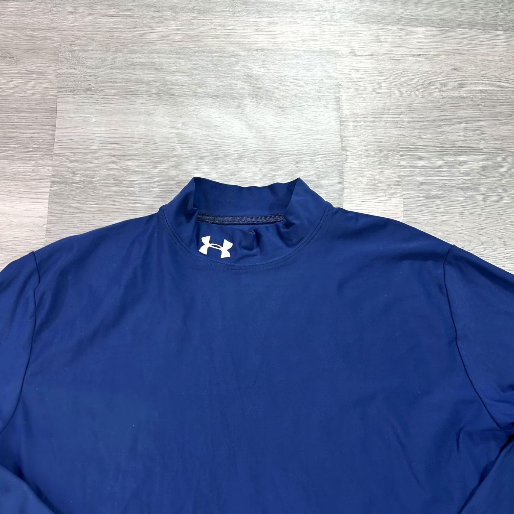 Under Armour Under Armour Shirt Mens XL Blue Long Sleeve Mock Neck Training Base Layer Top Size US XL / EU 56 / 4 - 4 Thumbnail