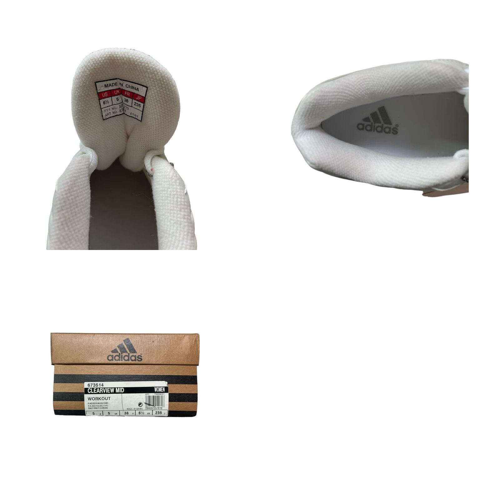 Adidas VINTAGE adidas Mid Sneaker Womens 6.5 White NIB 00s Clearview Mid Sneaker Size US 7 / IT 37 - 8 Thumbnail