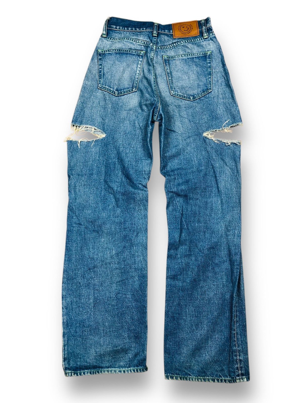 If Six Was Nine WCJ Wide-Leg Ripped Jeans - Unique Thigh Cutout Denim (40) Size US 26 / EU 42 - 2 Thumbnail