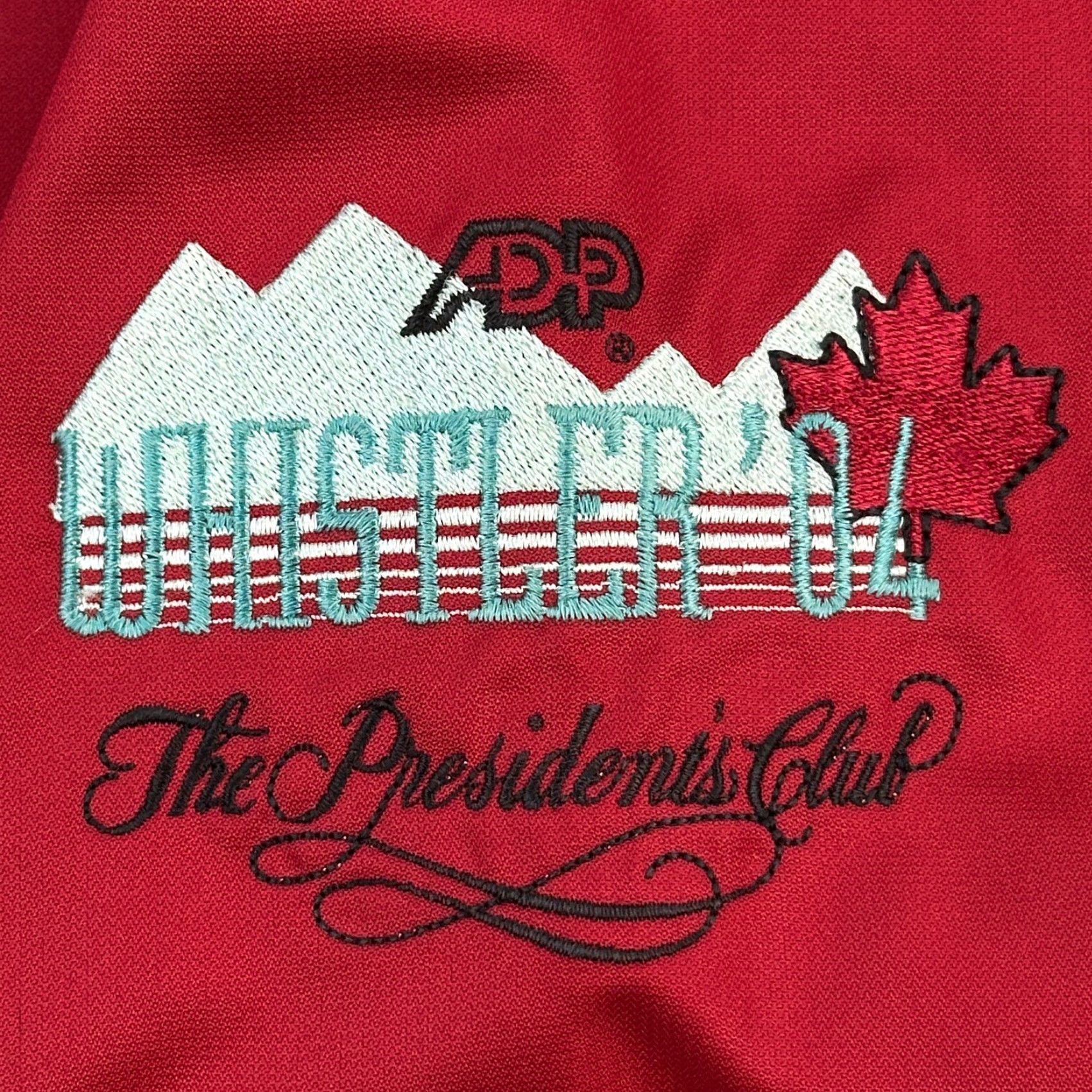 Cutter & Buck VINTAGE Cutter & Buck Jacket Mens XL Lined Full Zip Whistler 04 Presidents Club Windbreaker, Red, Solid, Regular, Golf, Walking, 90s USA Mens Size US XL / EU 56 / 4 - 7 Thumbnail