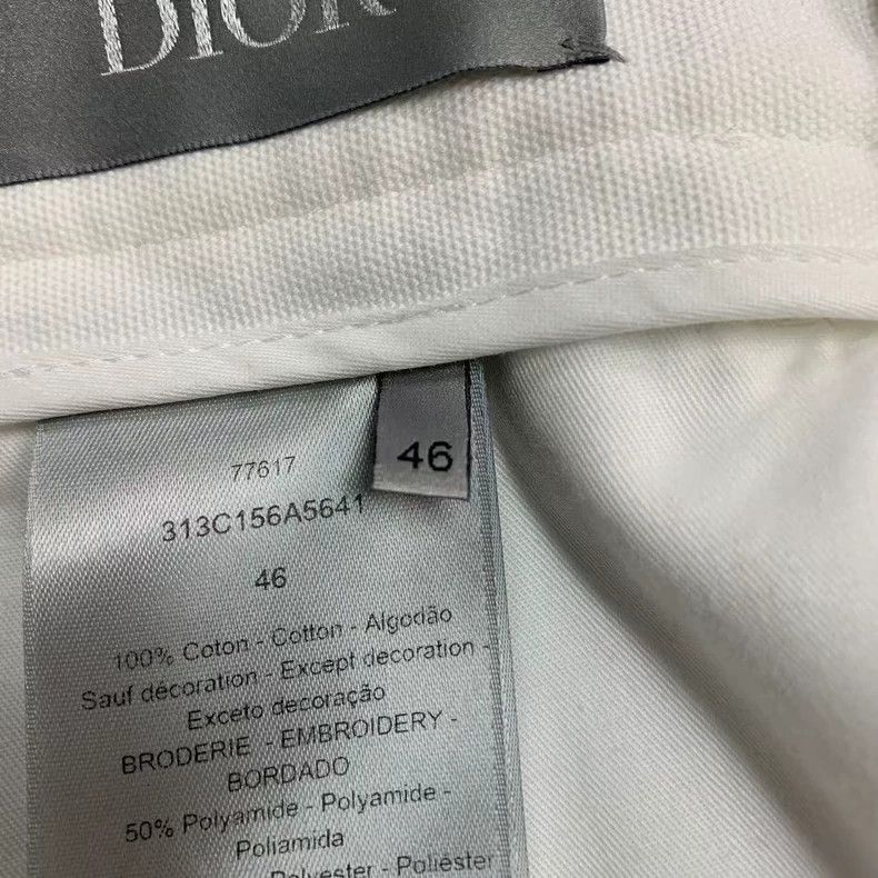 Dior Dior Embroidered patterned white straight shorts 2503-Nexta Size US 30 / EU 46 - 4 Thumbnail