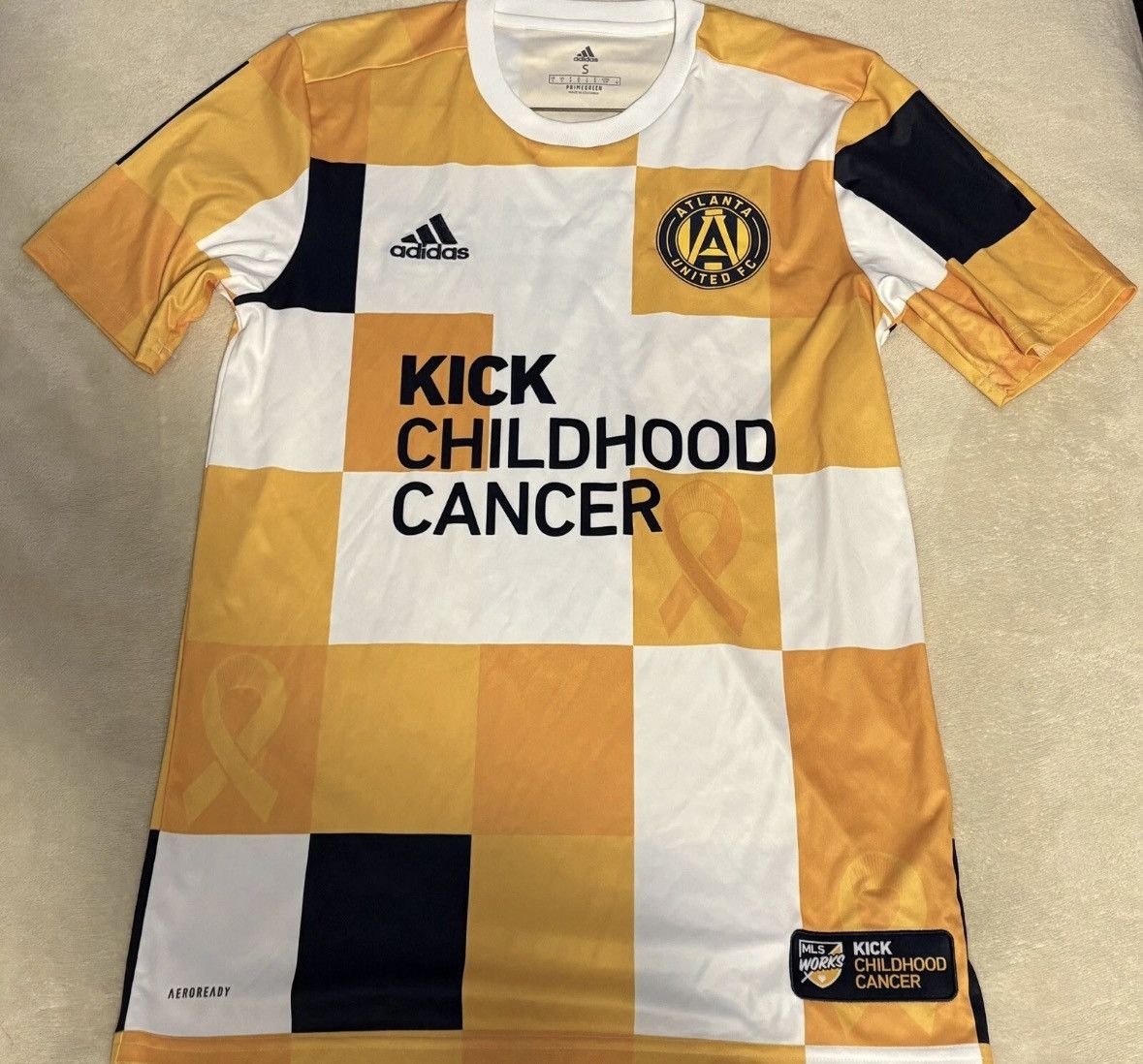Adidas Atlanta United FC Adidas Jersey Mens s Kick Childhood Cancer Size US S / EU 44-46 / 1 - 1 Thumbnail
