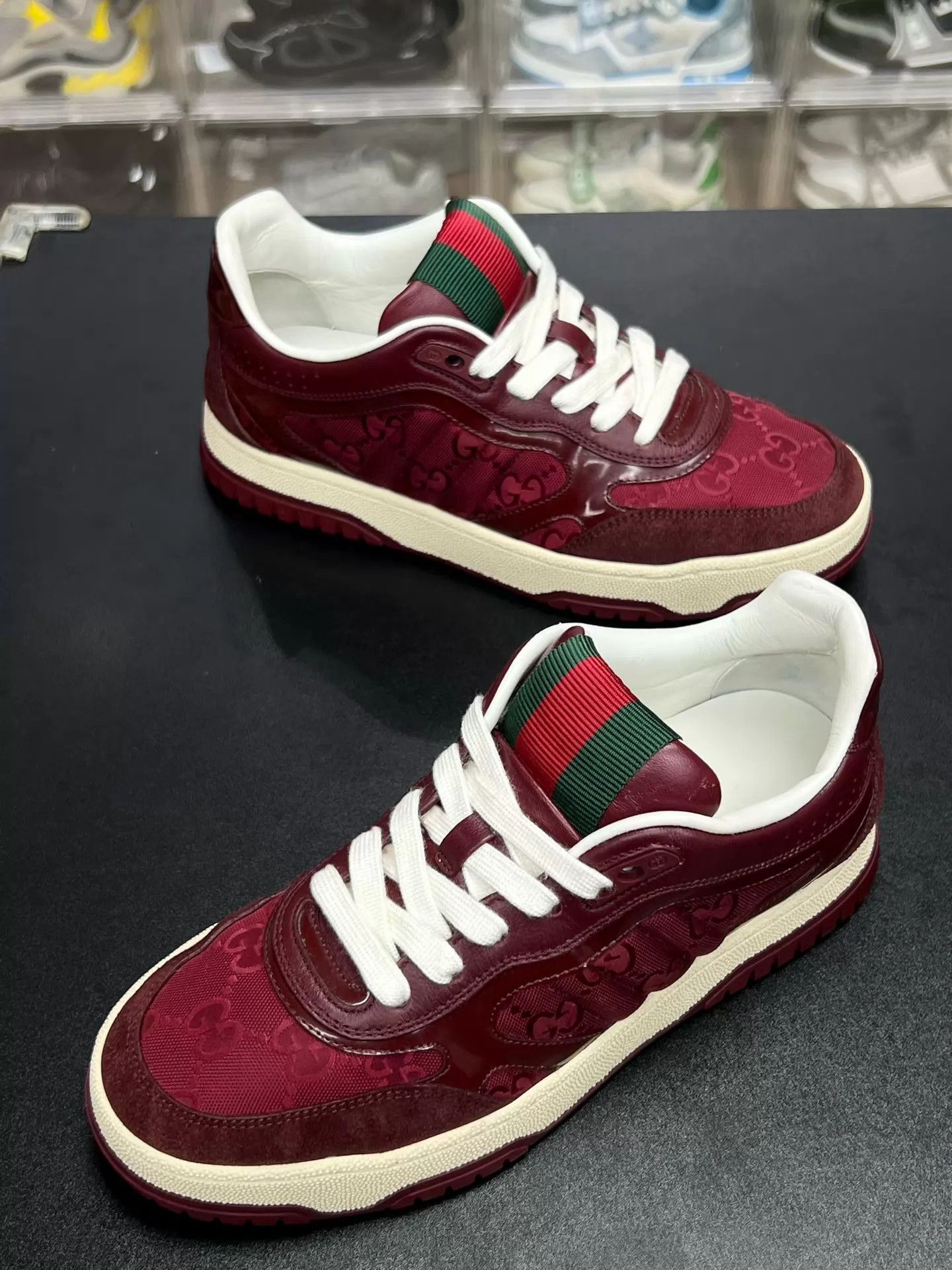 Gucci GUCCI Re-Web Red Low-Top Sneaker 37.5 Size US 7 / IT 37 - 1 Thumbnail