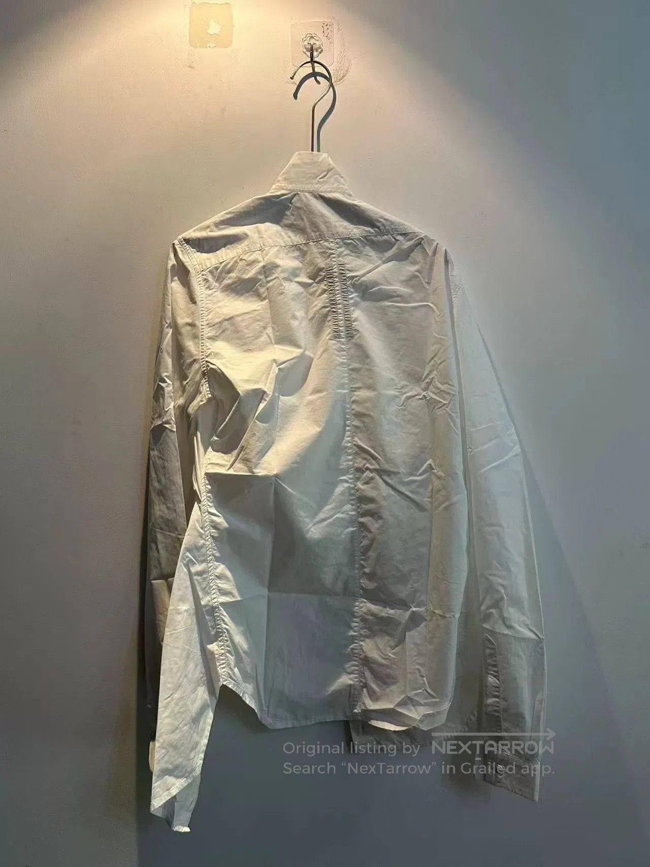Rick Owens Rick Owens Asymmetrical Shirt in Milk. Size US XS / EU 42 / 0 - 2 Thumbnail
