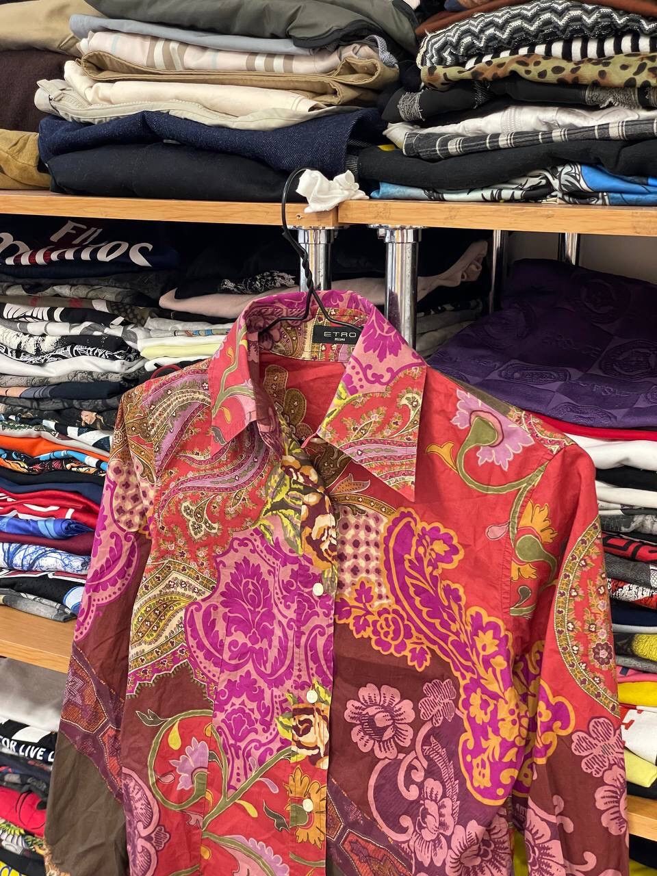 Etro Etro Vintage 00s Multicolour Designer Silk Shirt Size M / US 6-8 / IT 42-44 - 7 Thumbnail