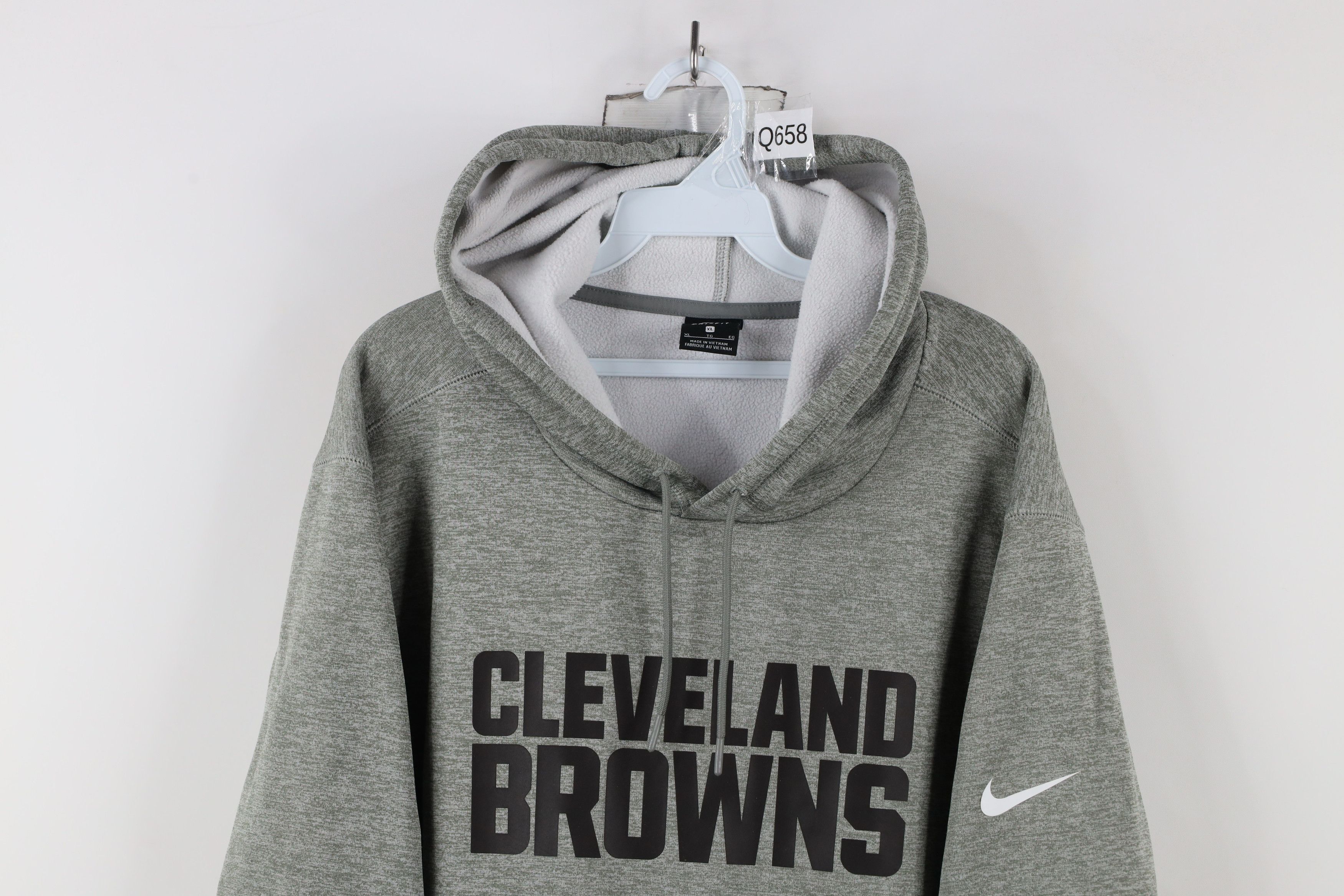 Nike × Vintage Nike Browns Football Hoodie Sweatshirt Heather Gray Size US XL / EU 56 / 4 - 2 Thumbnail