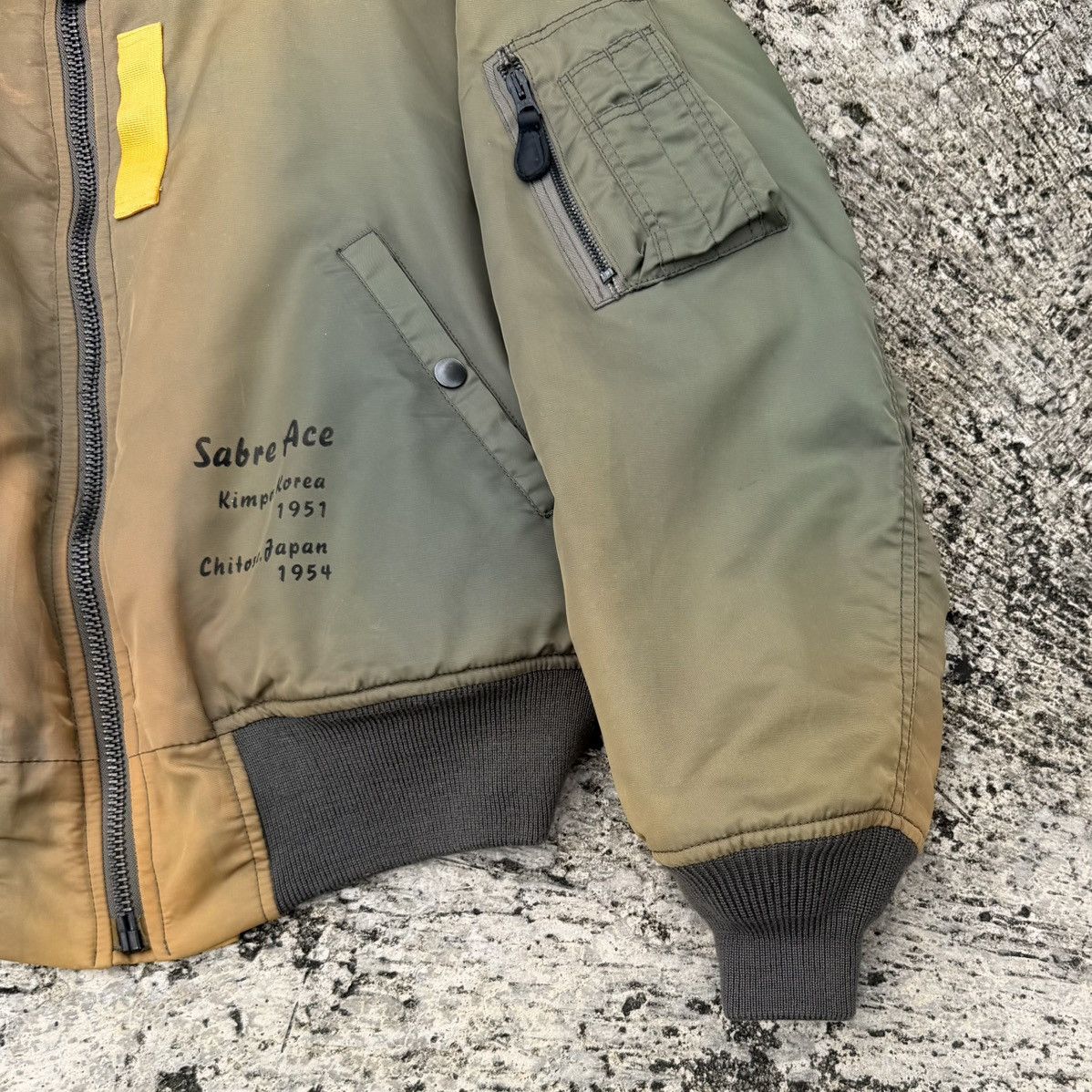 Avirex VTG MA-1 Flight Jacket Art Sabre Ace Korea Japan Bomber Size US L / EU 52-54 / 3 - 7 Thumbnail