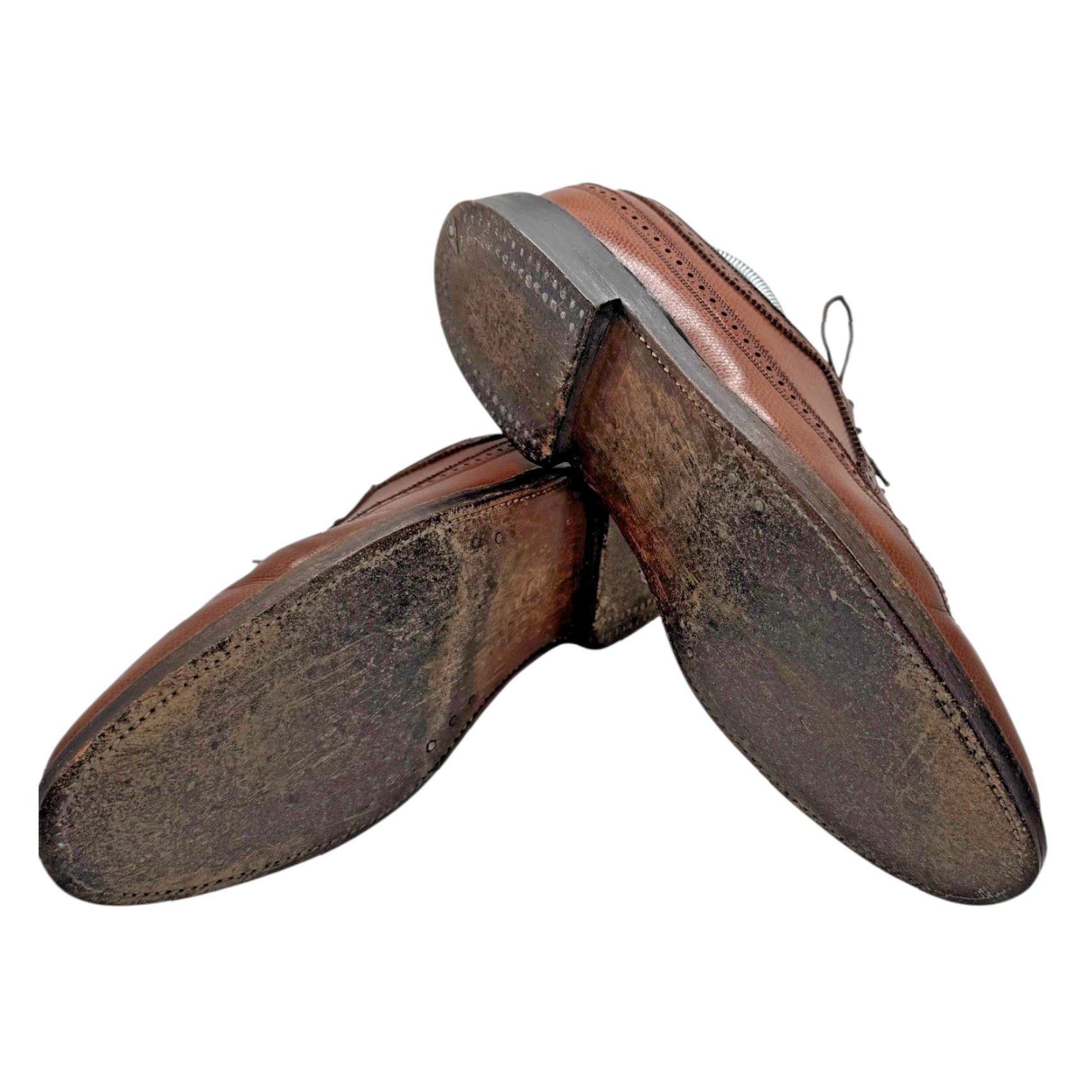 Florsheim Royal Imperial Kenmoor Longwing Mens 10C‎ Brown V-Cleat Pebble Grain Florsheim Vintage Royal Imperial Wingtip Kenmoor V Cleat  main image 4