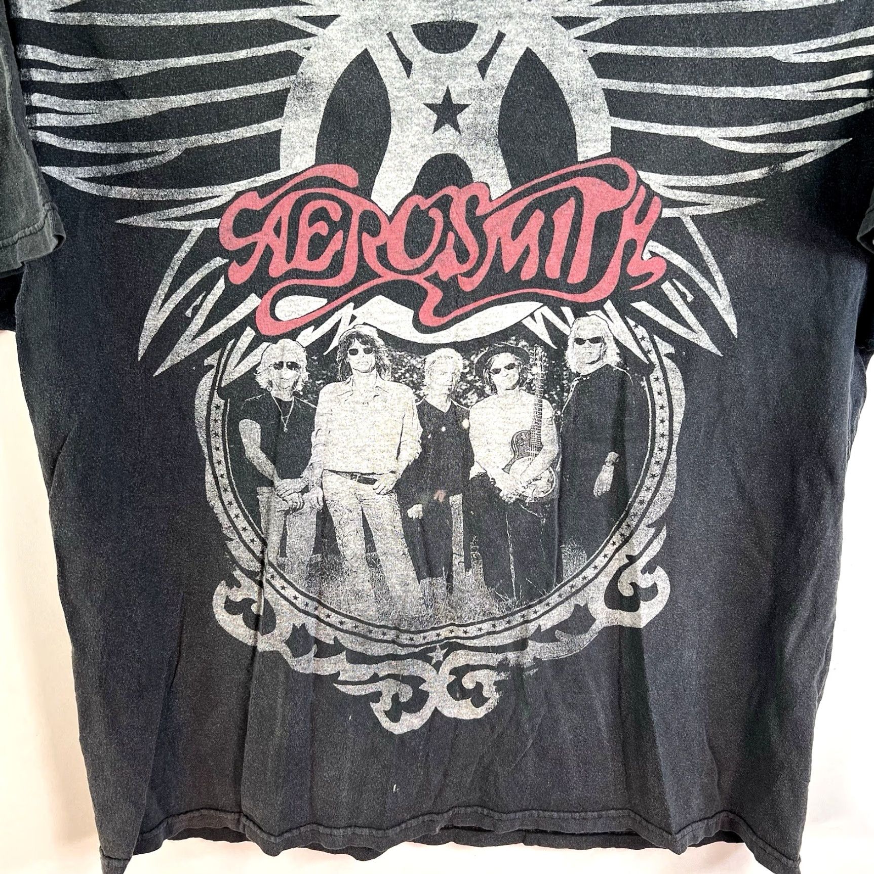 Aerosmith Aerosmith 2009 World Tour Concert T-Shirt Mens XL Black Graphic Print Rock Music Size US XL / EU 56 / 4 - 2 Thumbnail