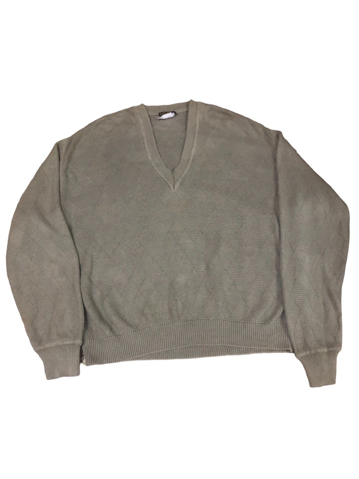 Vintage Celine Made In Italy Knit V neck Sweatshirt