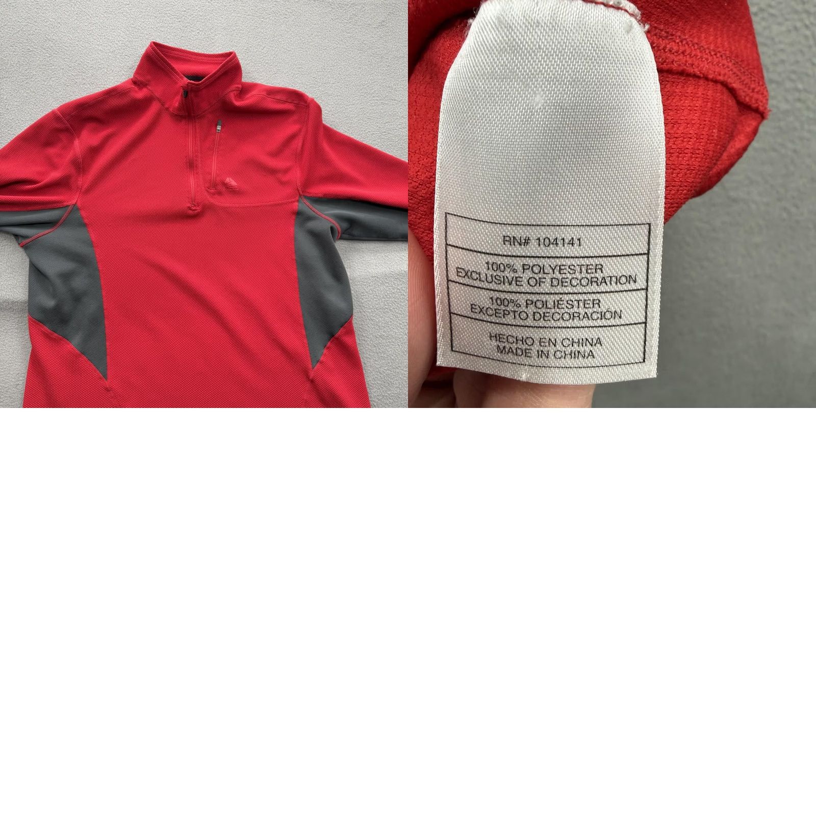 Nike Nike Dri-FIT Pullover Mens XL Red Gray Colorblock 1/4 Zip Long Sleeve Hiking Activewear Shirt Size US XL / EU 56 / 4 - 8 Thumbnail
