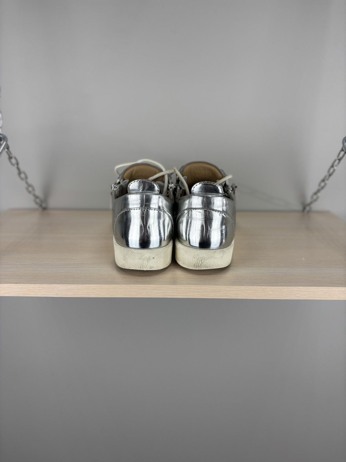 Designer × Giuseppe Zanotti Womens sneakers Giuseppe Zanotti Size 36 Color White/Gray Size US 6 / IT 36 - 7 Thumbnail