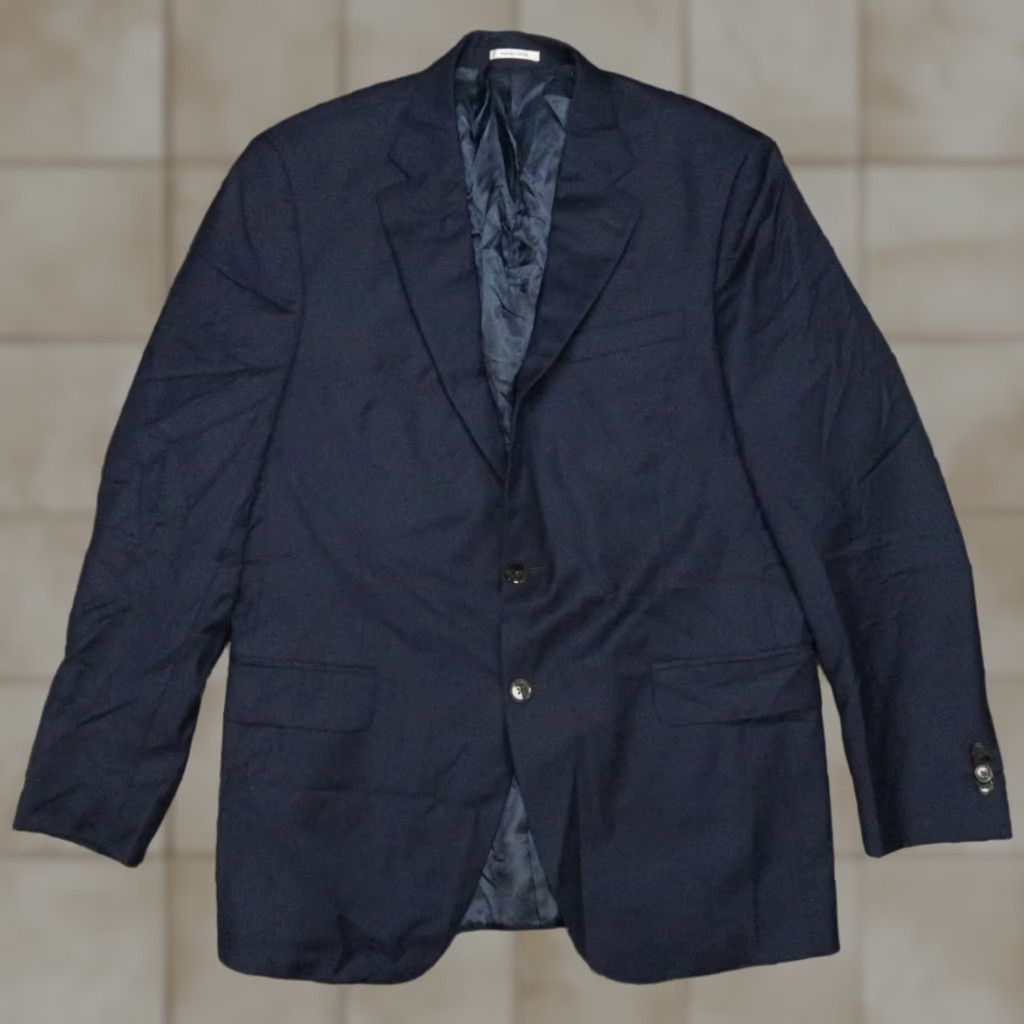 Peter Millar Peter Millar Blazer Men 42 Regular Blue Wool Double-Vented Notch Lapel Single-Breasted Two-Button Jacket Coat Mens Size 42R - 1 Thumbnail