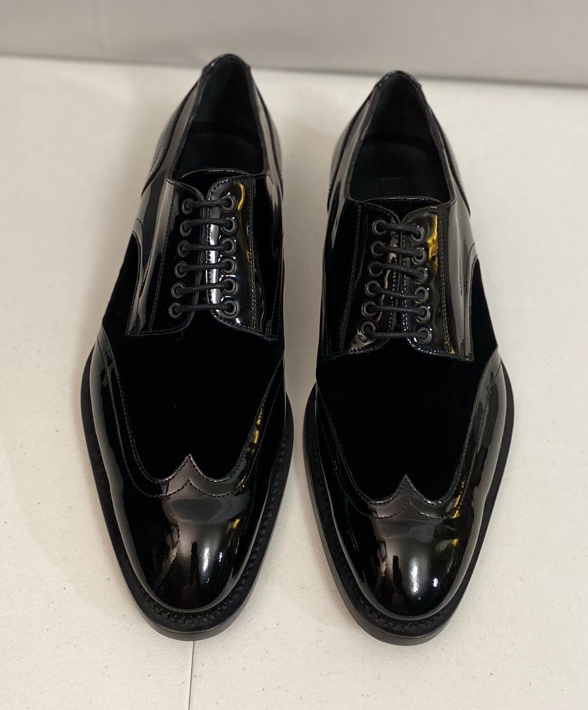 Dsquared2 Dsquared2 🇮🇹 Black Patent/Velvet Handmade Derby 7.5 NEW Size US 7.5 / EU 40-41 - 16 Thumbnail