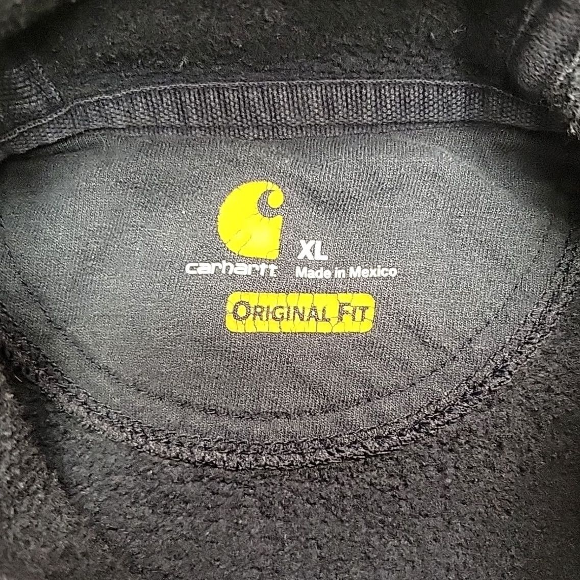 Carhartt Carhartt Hoodie Mens XL Distressed Hooded Pullover Fleece Sweatshirt Workwear Blue Cotton Blend Logo Solid Long Sleeve Pullover Mens Size US XL / EU 56 / 4 - 4 Thumbnail