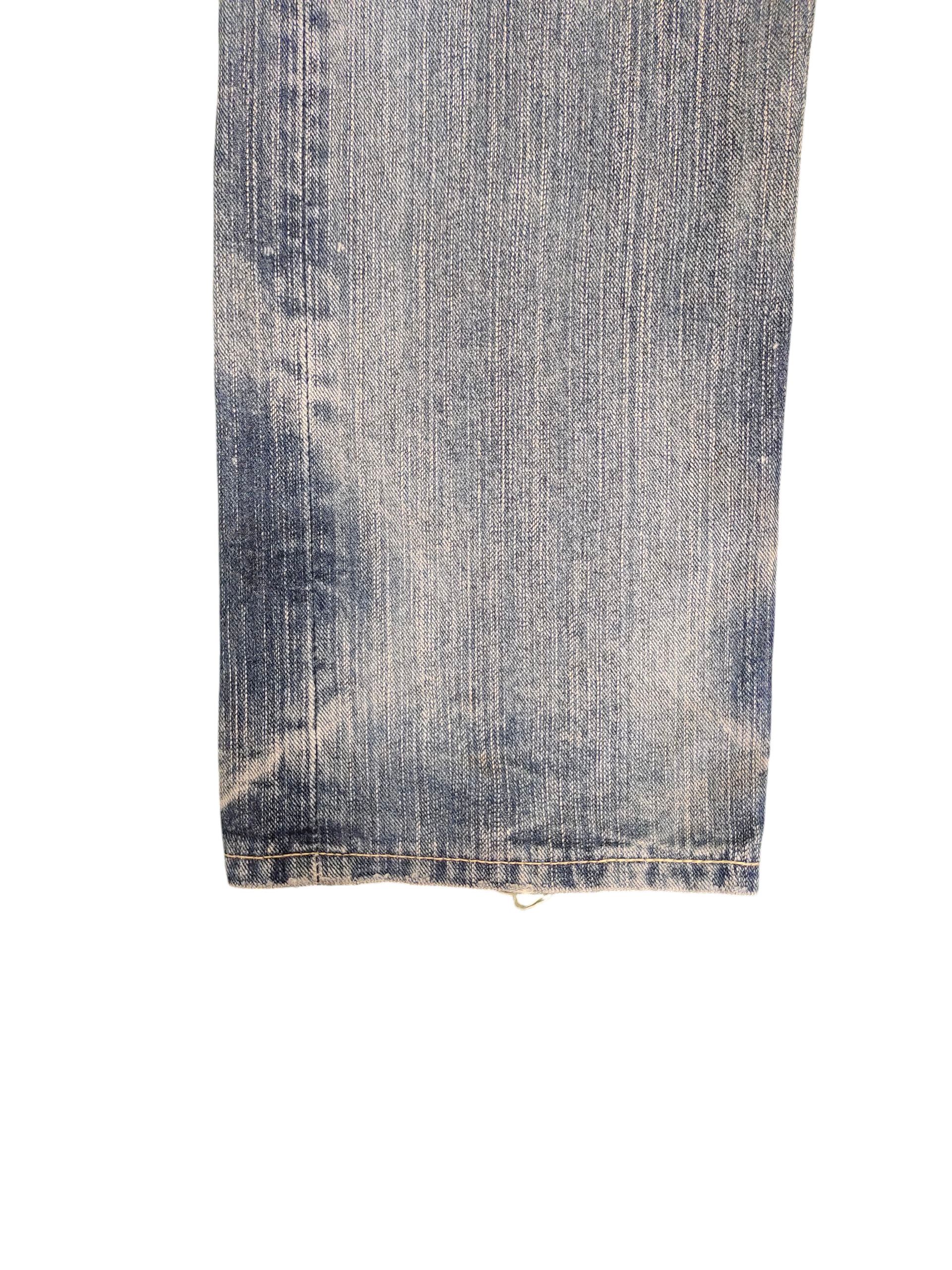 Kapital Vintage 90s Edwin Boro Patchwork Clawmark Distress Jeans Size US 30 / EU 46 - 6 Thumbnail