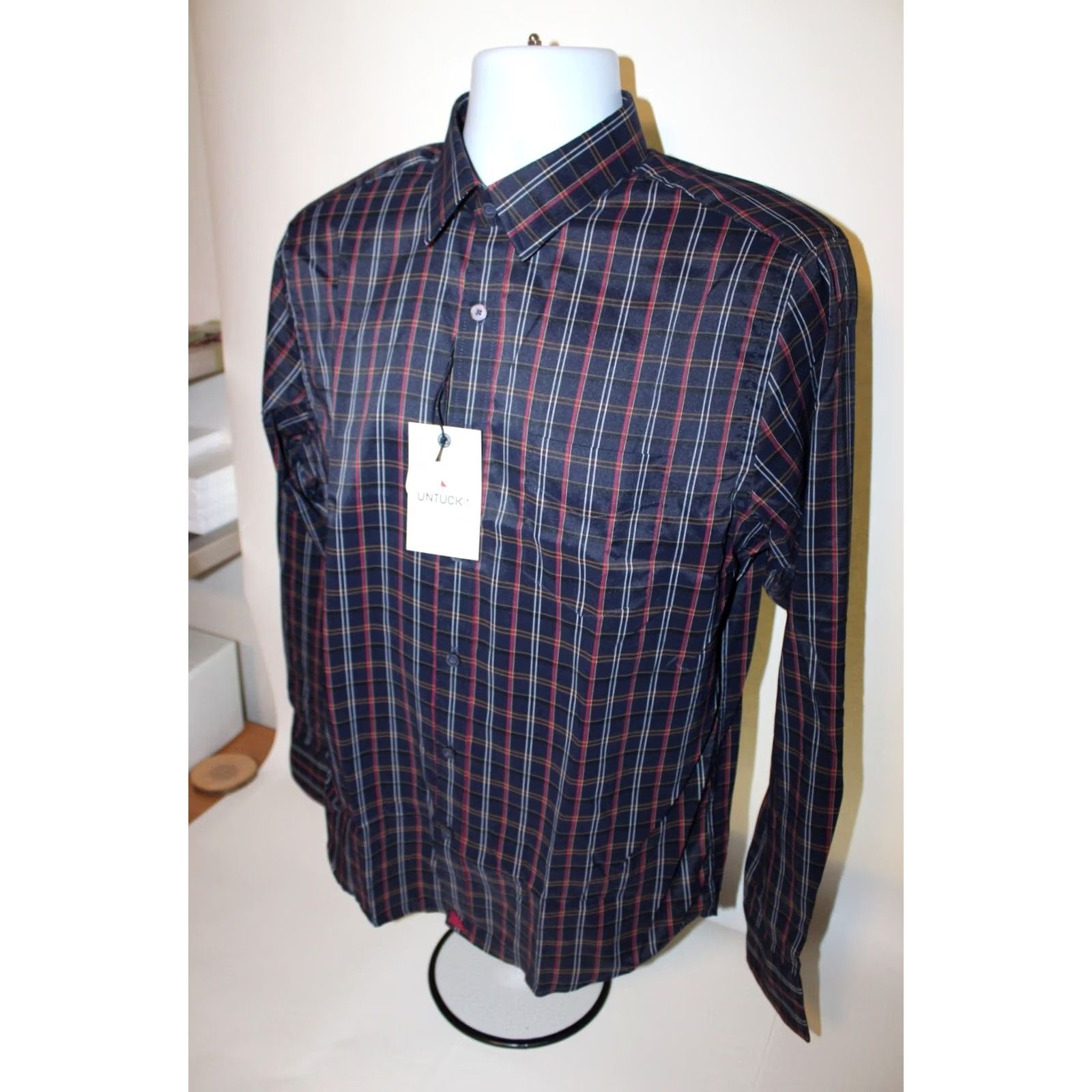 UNTUCKit UNTUCKit Valencay Long Sleeve Button Down Shirt M Slim Multicolor Plaid Men Size US M / EU 48-50 / 2 - 5 Thumbnail