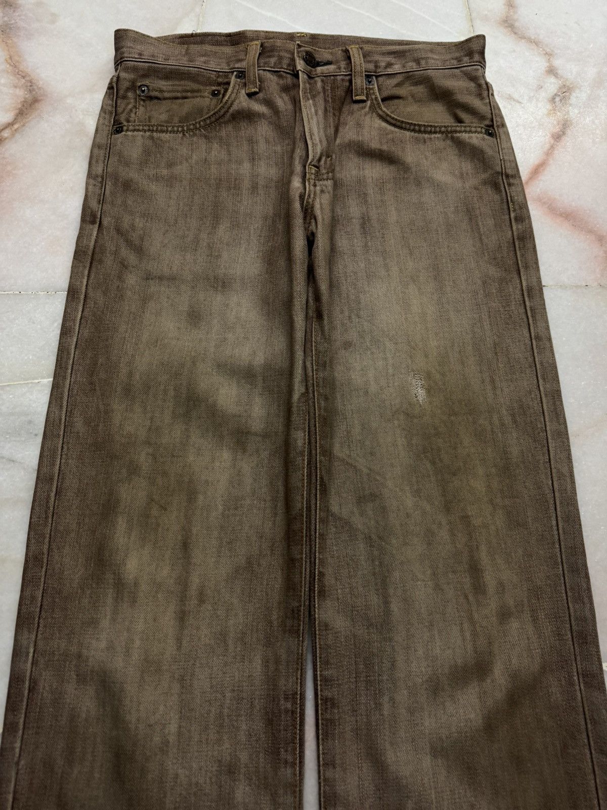 Edwin VINTAGE EDWIN NO.503 MUD WASHED DISTRESSED DENIM 90's STYLE Size US 29 - 3 Thumbnail