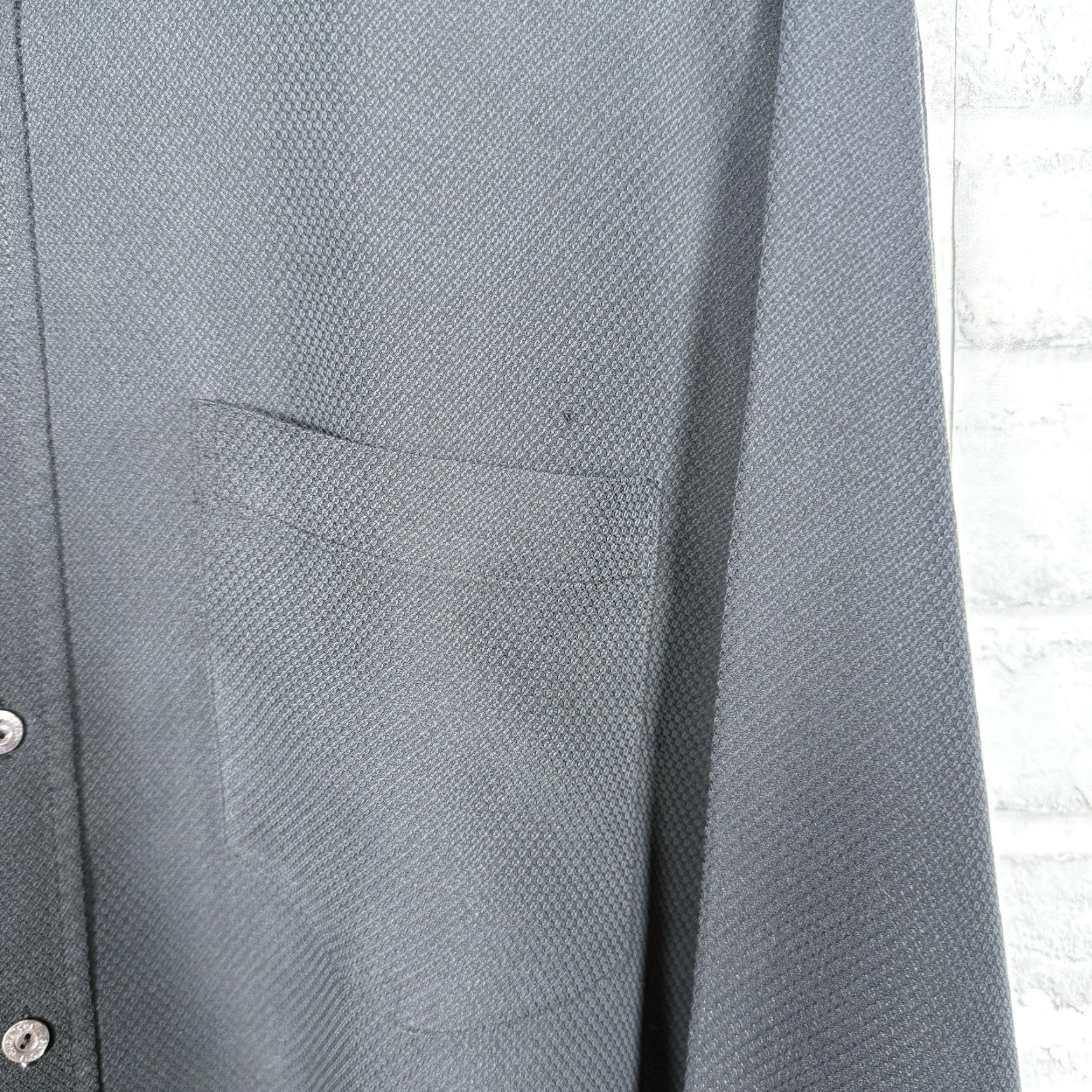 BUGATCHI Bugatchi Uomo Black Textured Button Up Shirt Mens Medium Long Sleeve Size US M / EU 48-50 / 2 - 4 Thumbnail
