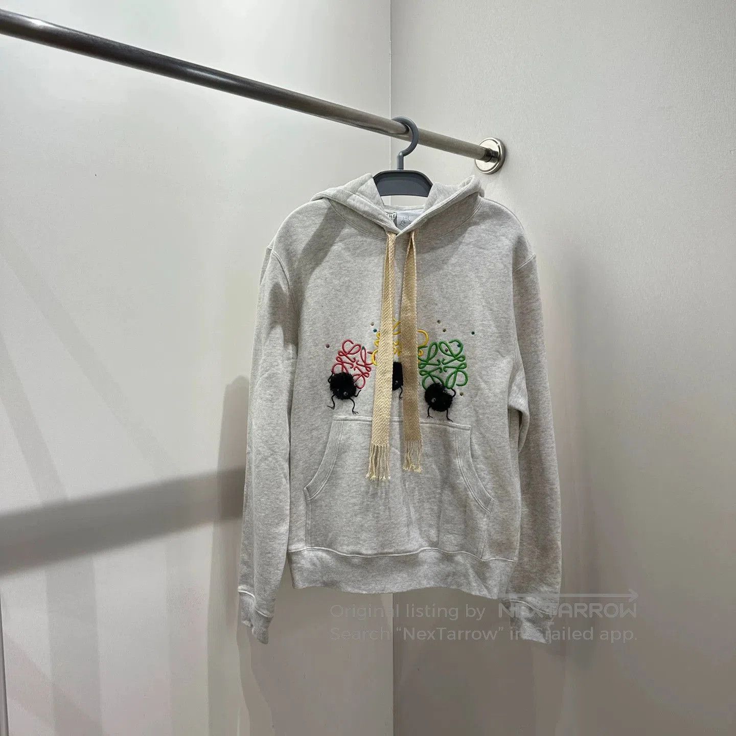 Loewe Gray Hoodie with Colorful Embroidered Details. Size US S / EU 44-46 / 1 - 1 Thumbnail