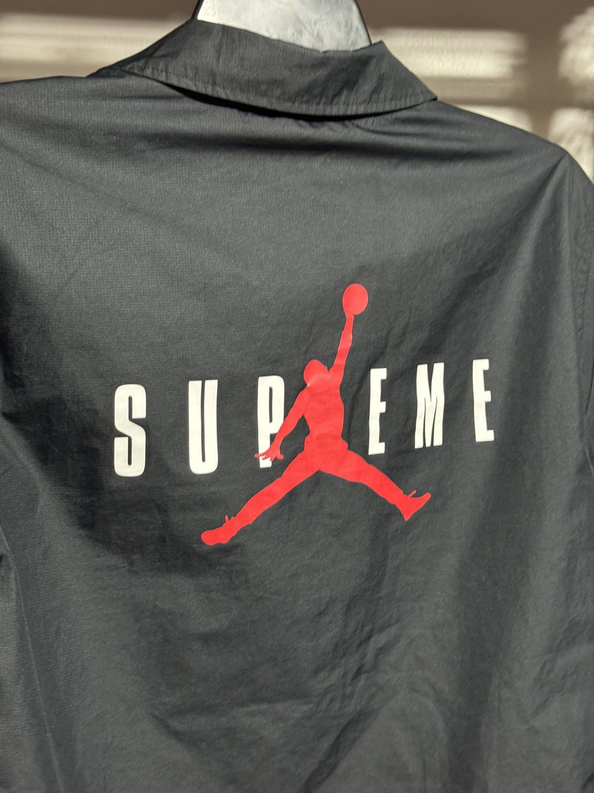 Jordan Brand × Supreme Supreme Jordan Coaches Jacket Black Medium Size US M / EU 48-50 / 2 - 7 Thumbnail