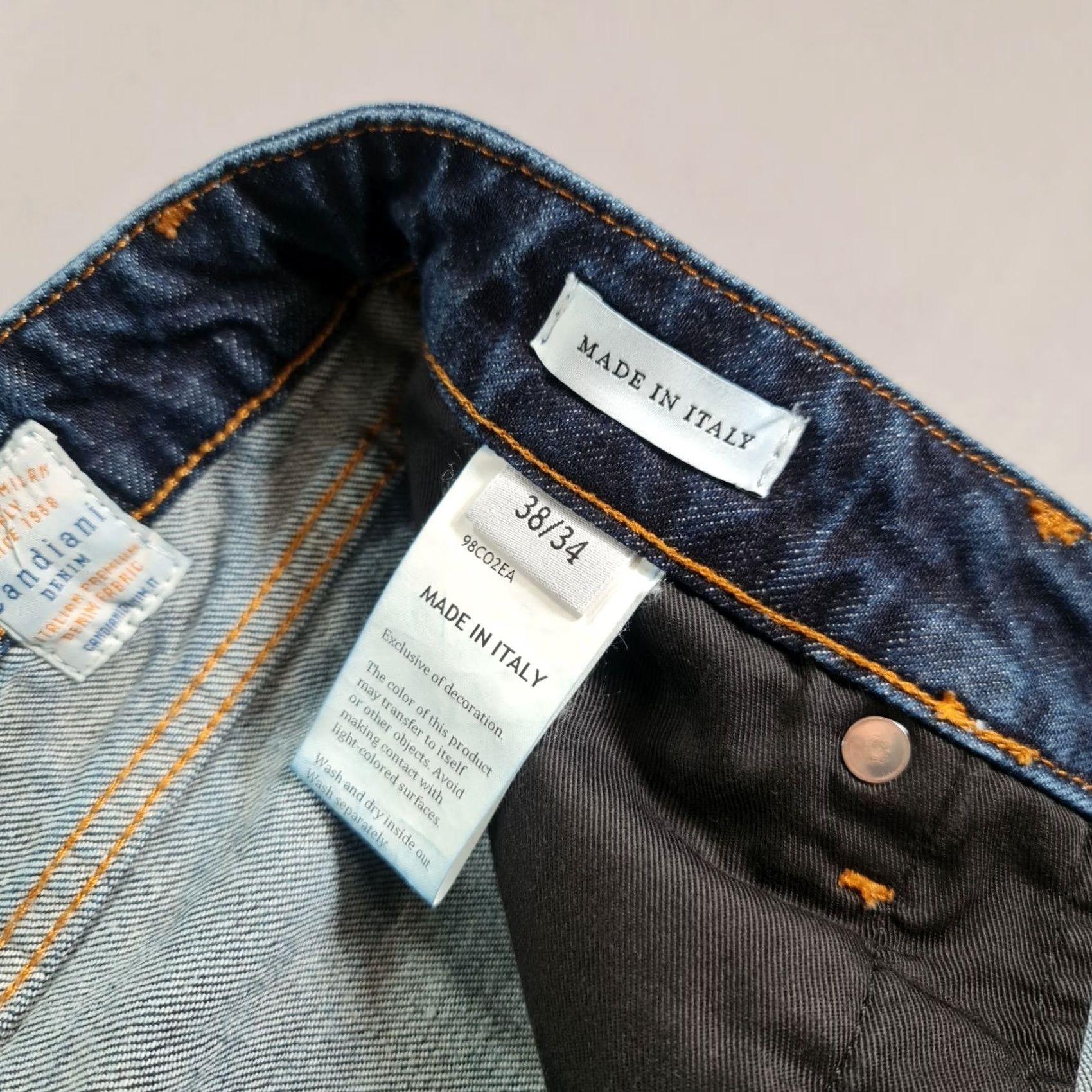 Thom Sweeney Thom Sweeney Jeans Blue W38 L29 Slim Denim Italy Slim Fit 5-Pocket Design Men Size US 38 / EU 54 - 5 Thumbnail