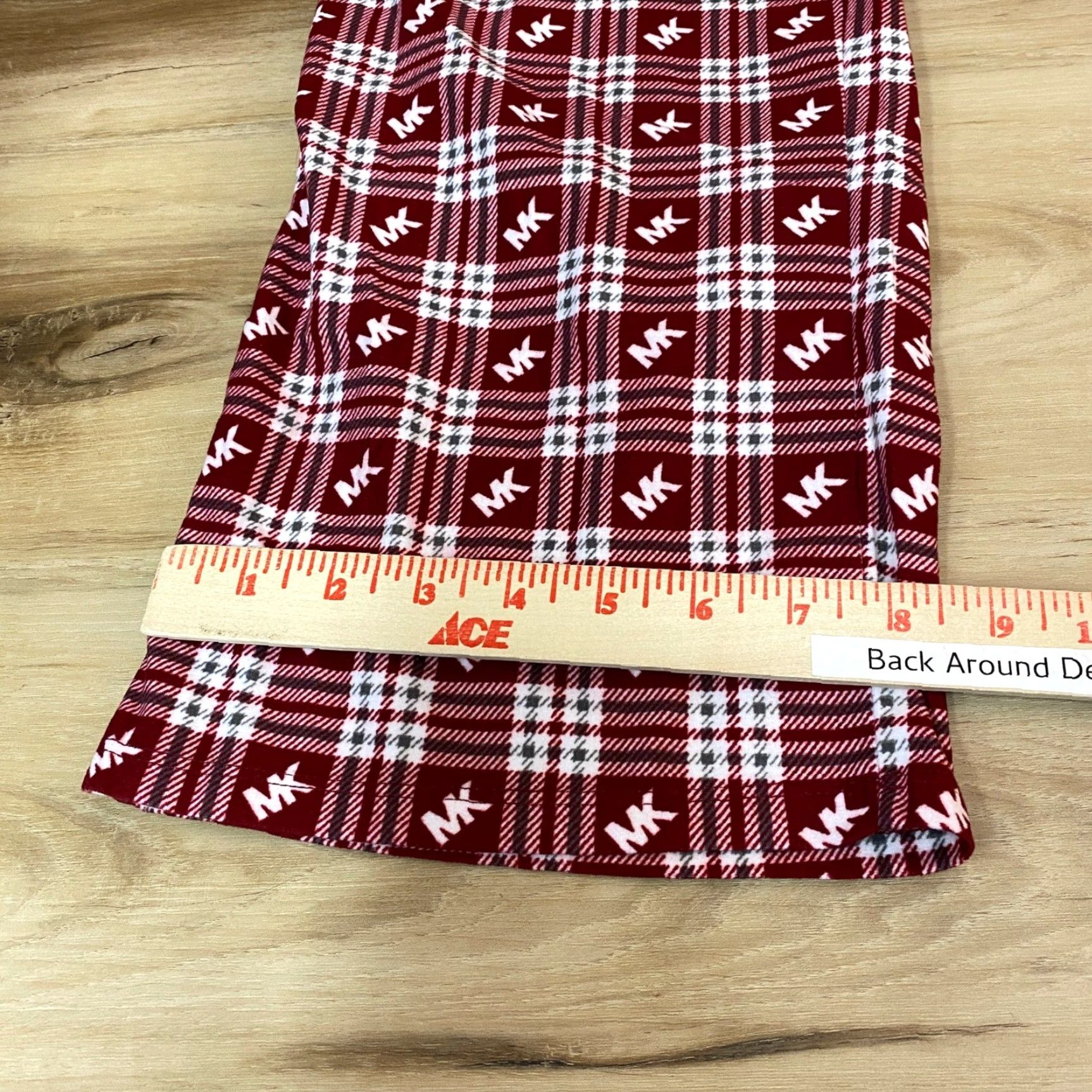 Michael Kors Michael Kors Loungewear Pants Mens Large Plaid MK Logo Pajama Pants Red White Size US 33 - 7 Thumbnail