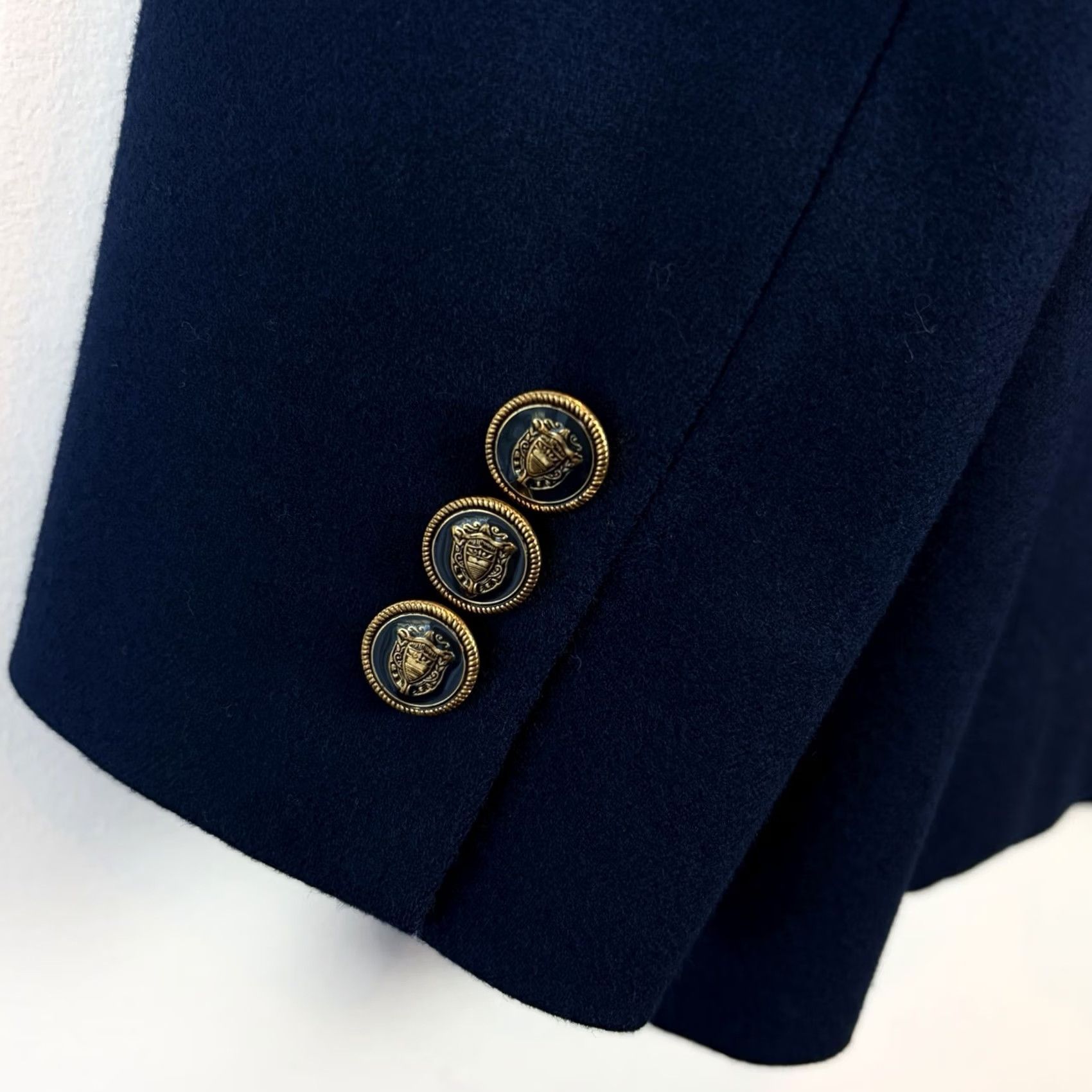 Pendleton VINTAGE Pendleton Wool Blazer Womens Skirt Suit Set Navy Blue Made USA Academia Jacket Skirt 2 Piece Wool 100% Plaid Size 36" / US 14 / IT 50 - 5 Thumbnail